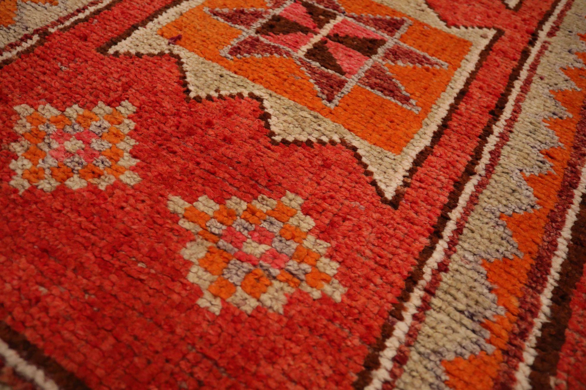 Afghanistan Anatoly-Läufer - Wolle Rot Design - 93467 (Stammeskunst) im Angebot