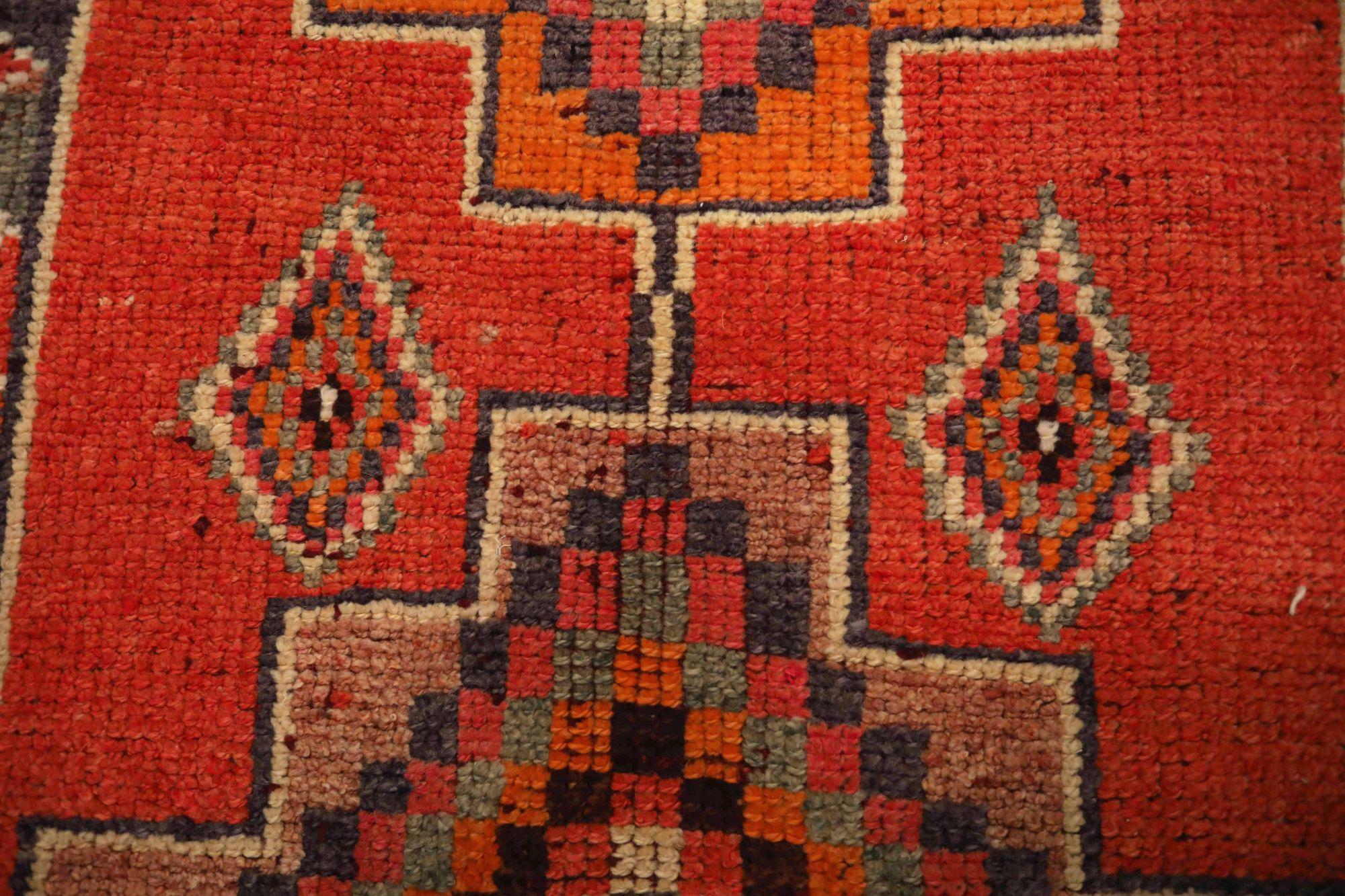 Afghanistan Anatoly-Läufer - Wolle Rot Design - 93480 (Afghanisch) im Angebot