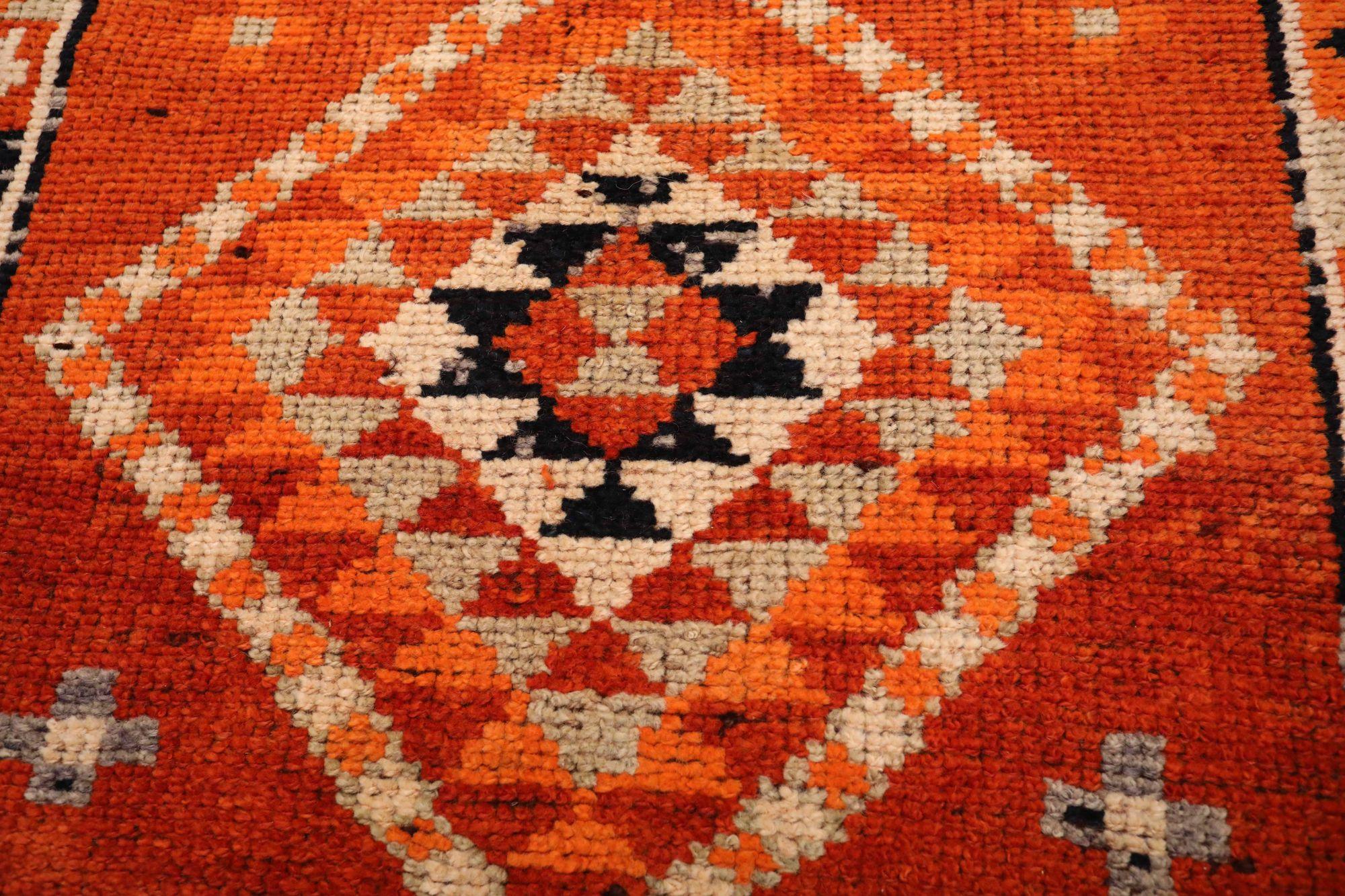 Afghanistan Anatoly-Läufer - Wolle Rot Design - 93492 (Stammeskunst) im Angebot