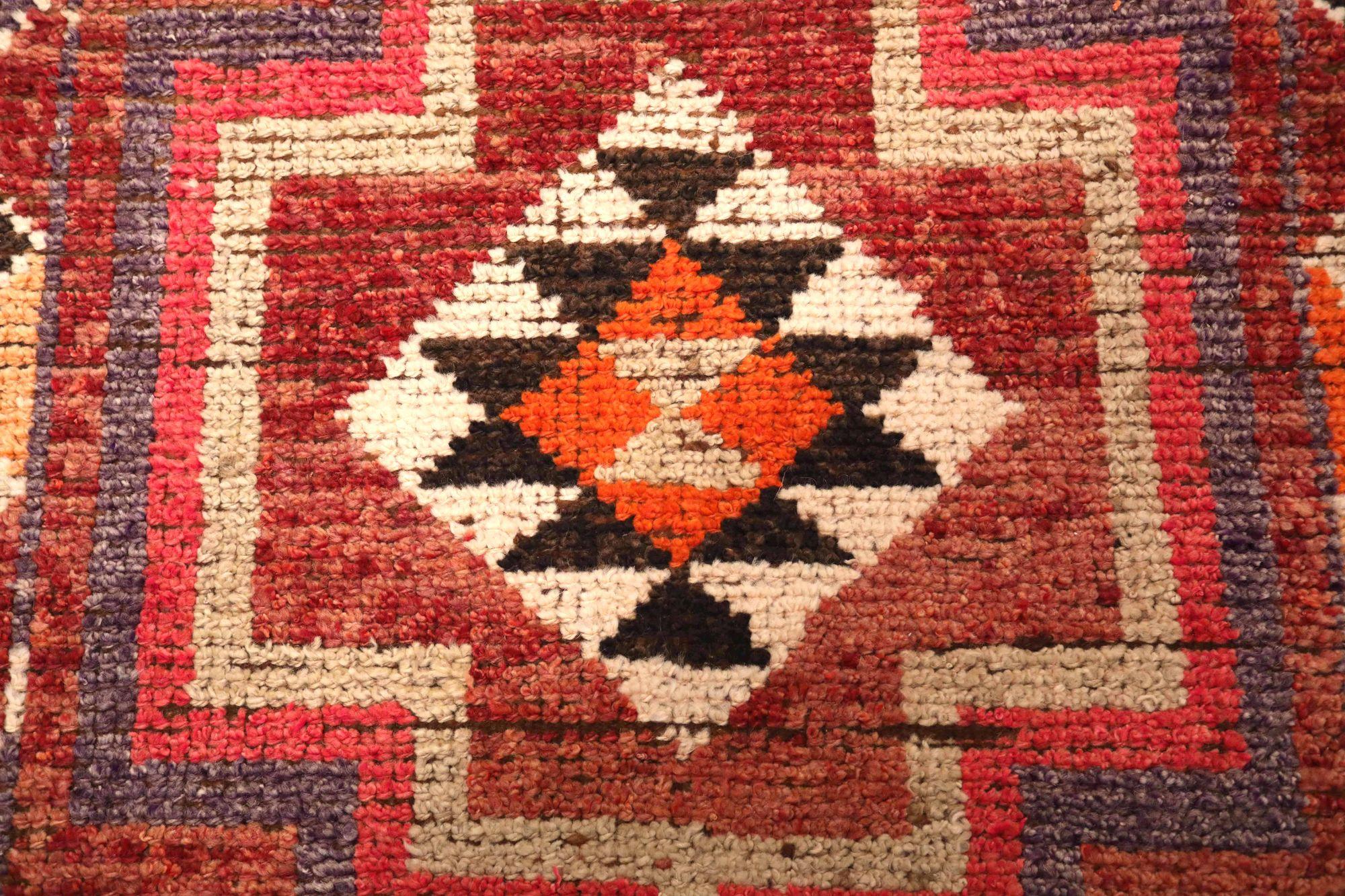 Afghanistan Anatoly-Läufer - Wolle Rot Design - 93494 (Stammeskunst) im Angebot