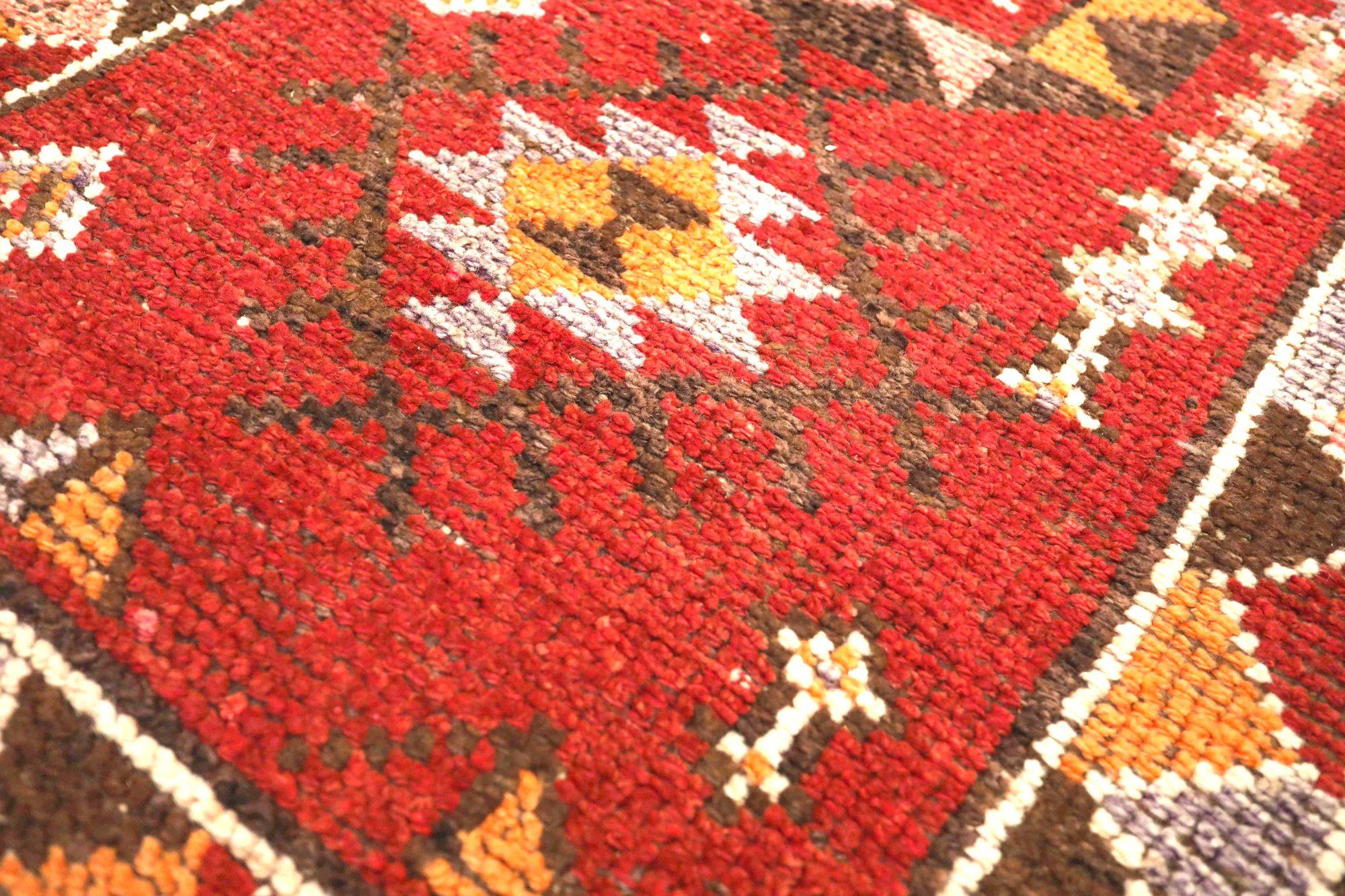 Afghanistan Anatoly-Läufer - Wolle Rot Design - 93513 (Afghanisch) im Angebot