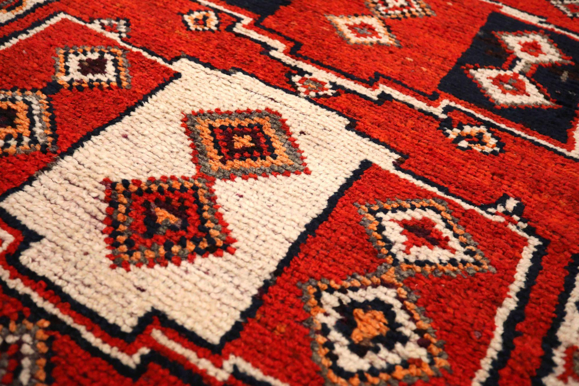 Afghanistan Anatoly-Läufer - Wolle Rot Design - 93540 (Afghanisch) im Angebot