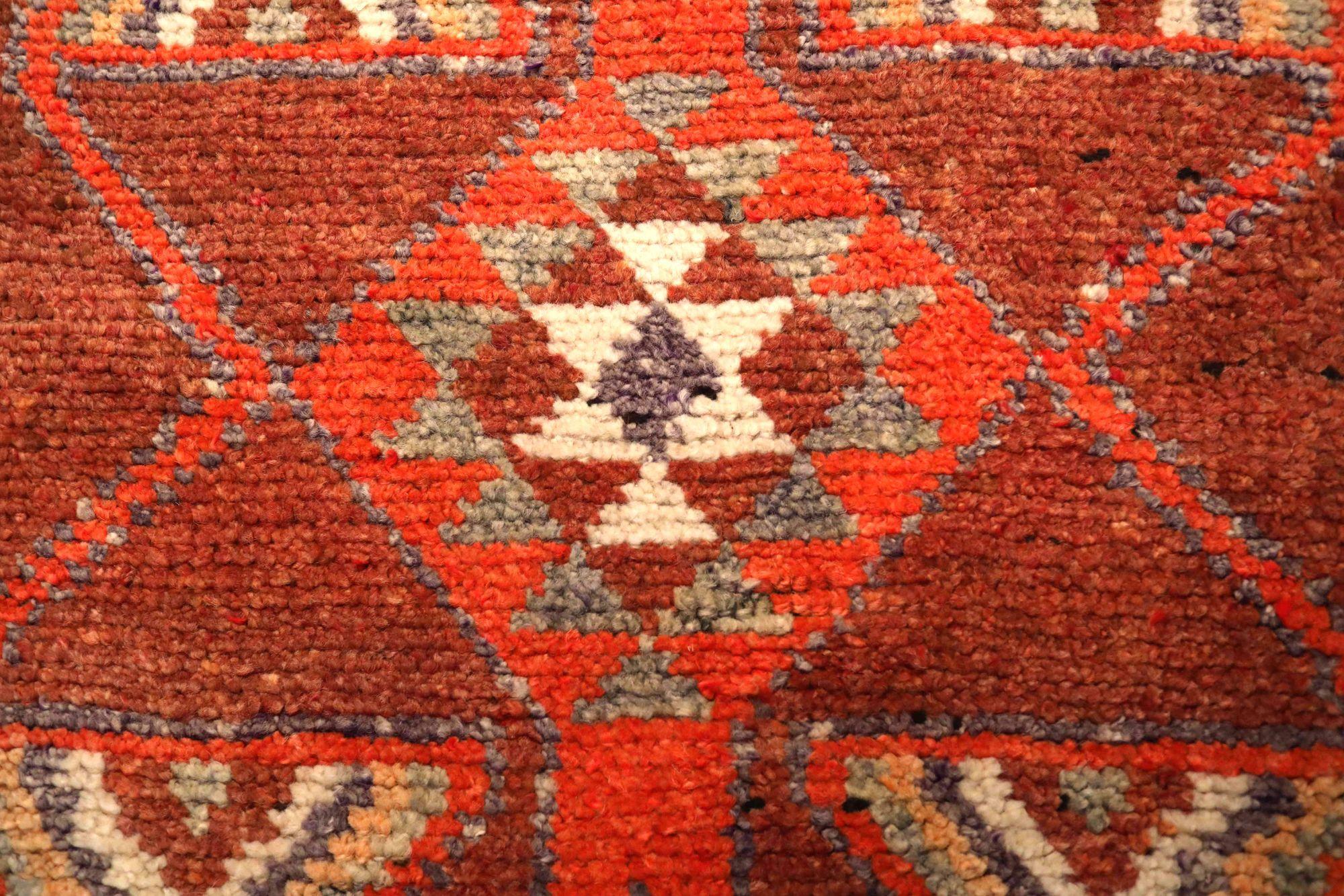 Afghanistan Anatoly-Läufer - Wolle Rot Design - 93560 (Stammeskunst) im Angebot
