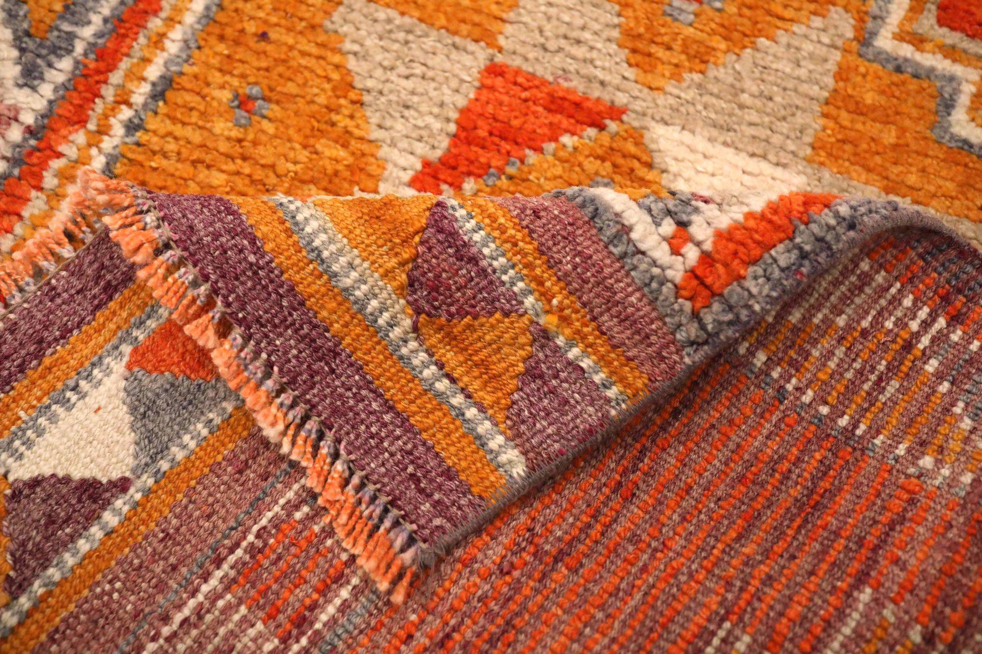 Tribal Afghanistan Anatoly Runner Rug - Wool Red Design - 93562 For Sale