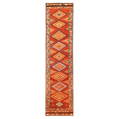 Afghanistan Anatoly Runner Rug - Wool Red Yellow Design - 93549