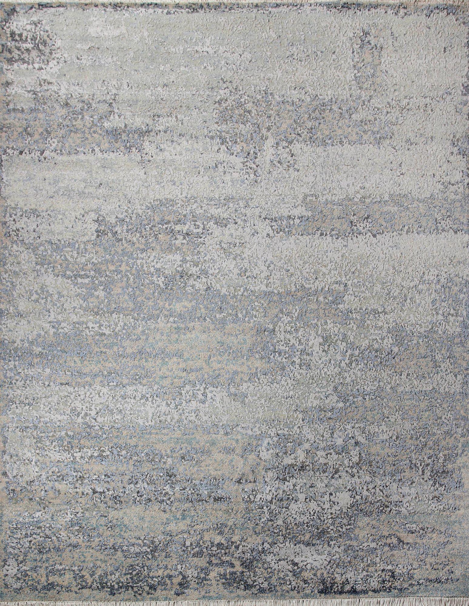 Tribale Tappeti Afghanistan - Lana e seta sfumature di grigio / argento - 93305 in vendita