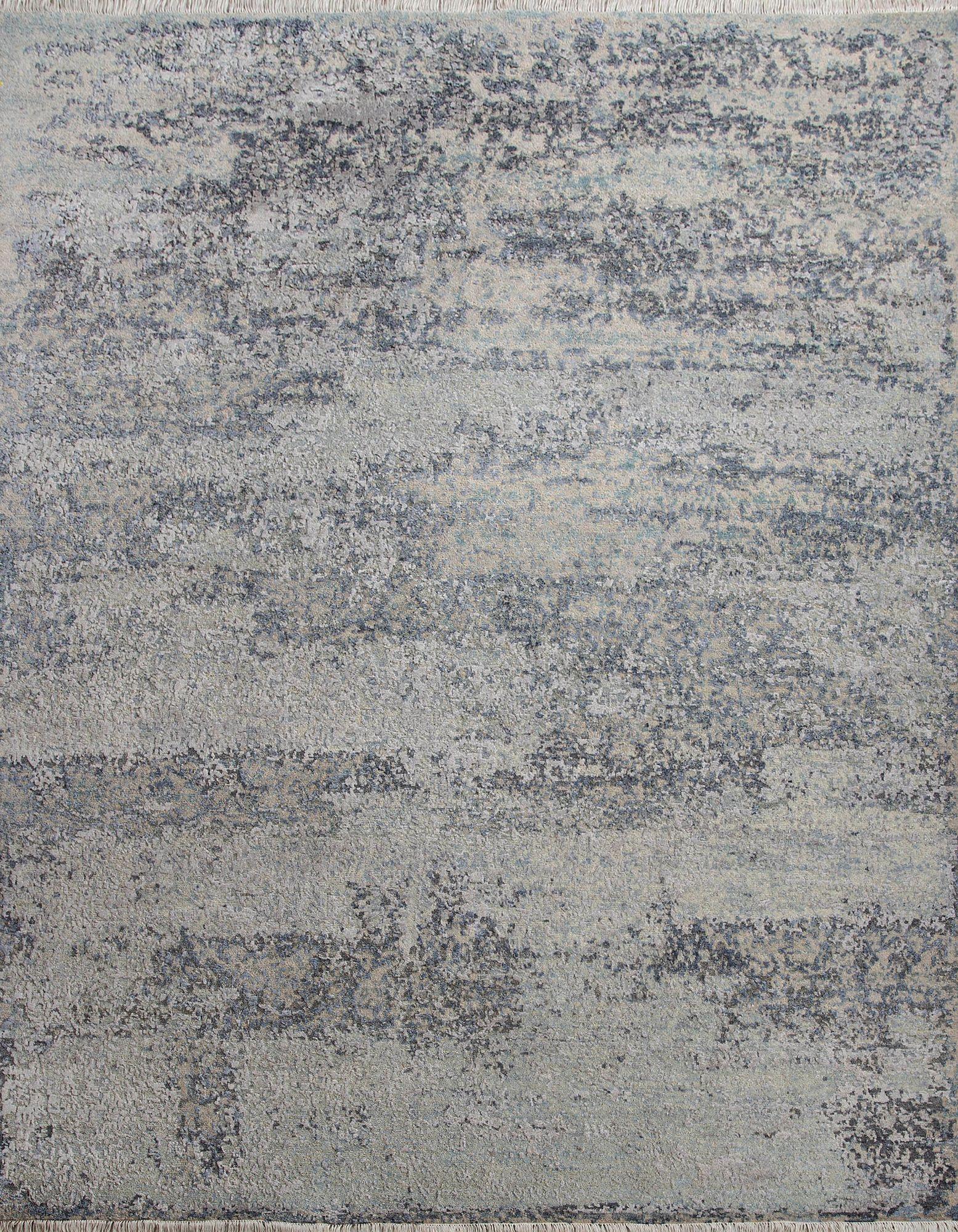 Afghano Tappeti Afghanistan - Lana e seta sfumature di grigio / argento - 93305 in vendita