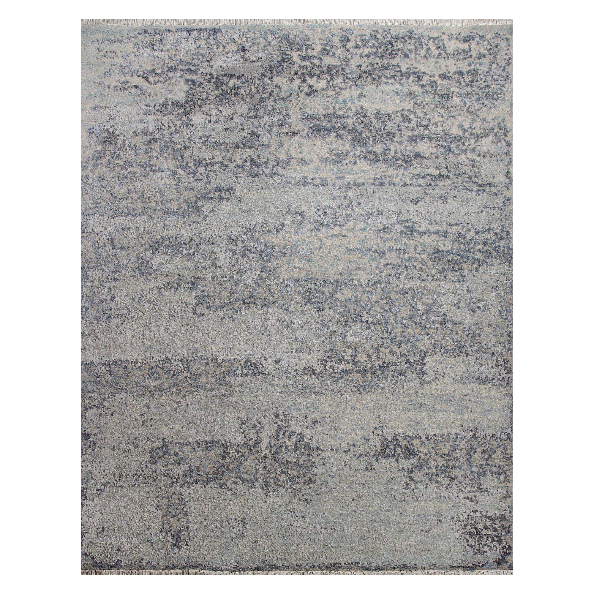 Tappeti Afghanistan - Lana e seta sfumature di grigio / argento - 93305
