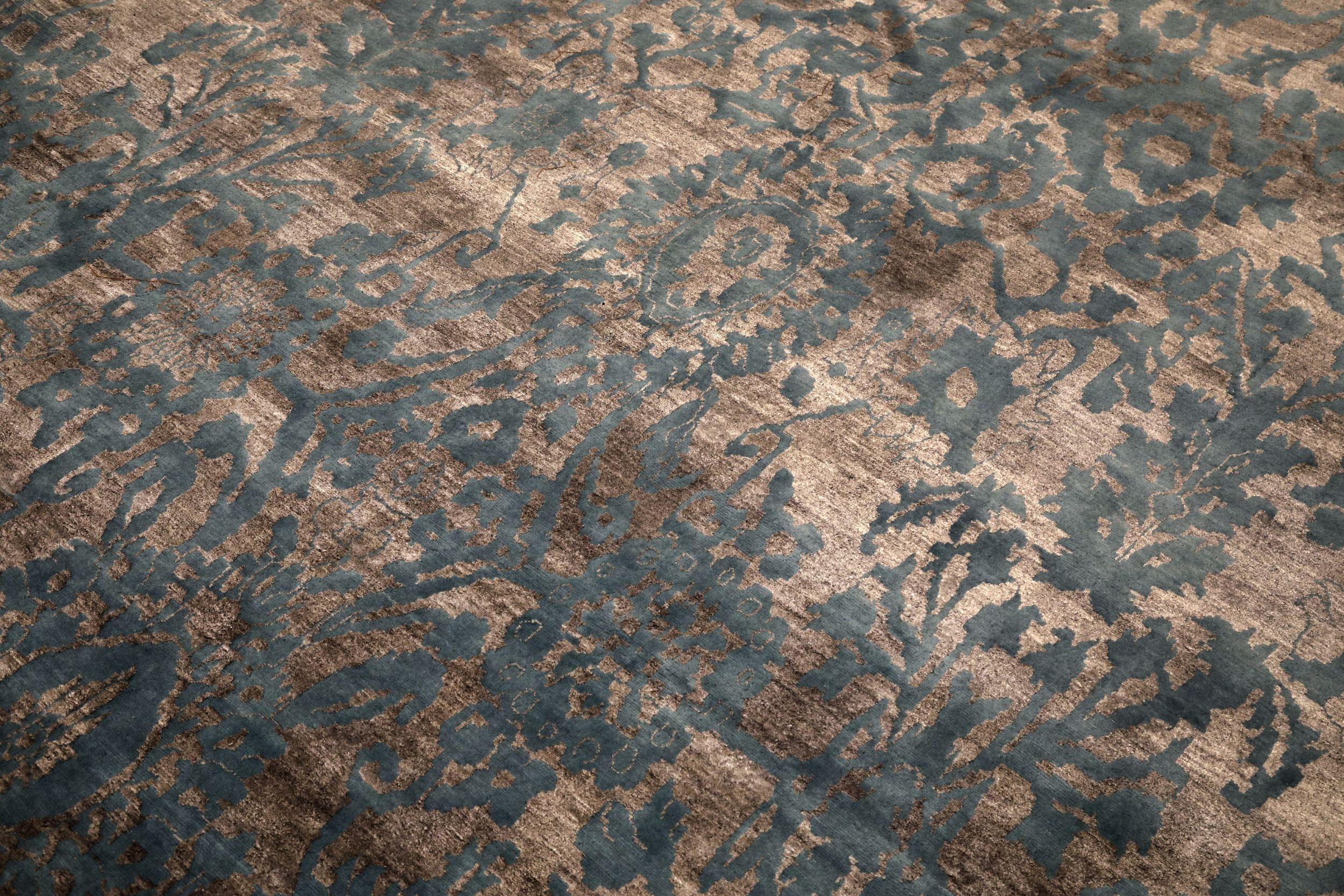 Alfombras de Afganistán - Lana Diseño Azul Marrón - 94300 Tribal en venta