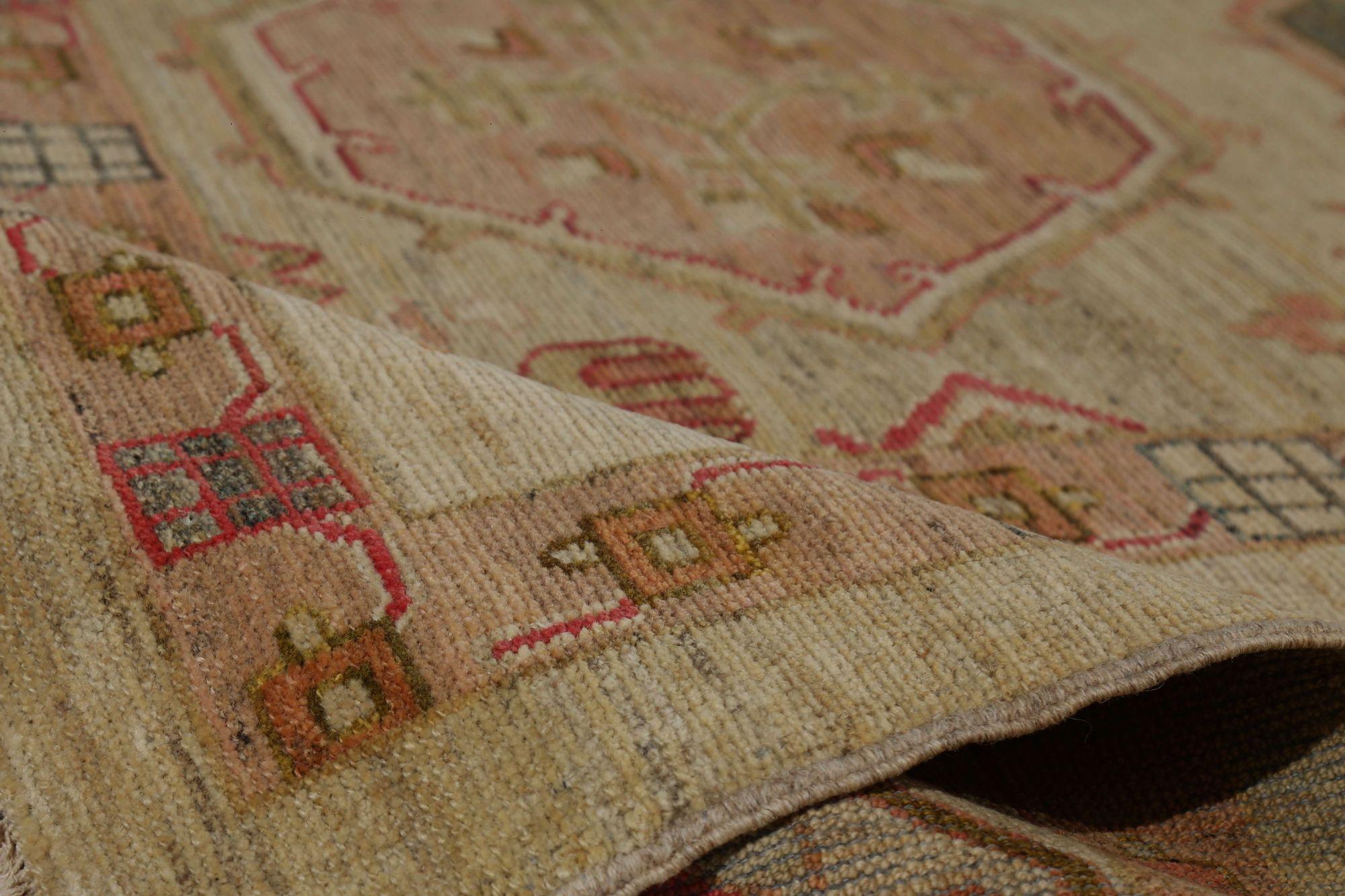 20th Century Afghanistan BAKHSHAIESH Area Rugs - Wool Green Ivory Pink Red - 96194 For Sale