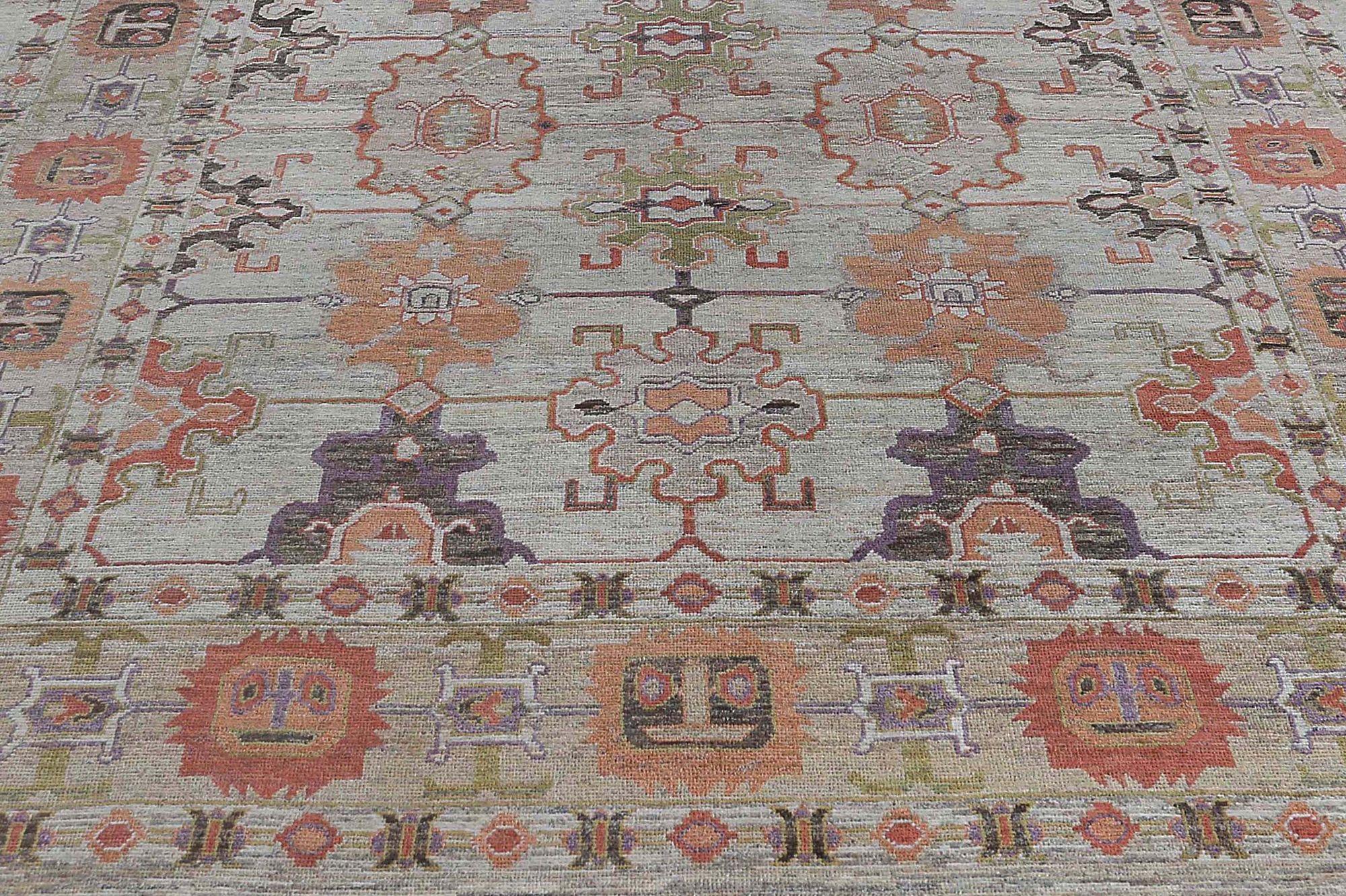 Afghanistan Bakhshayesh-Teppiche - Wolle Elfenbein Orange Rot - 97268 (Stammeskunst) im Angebot