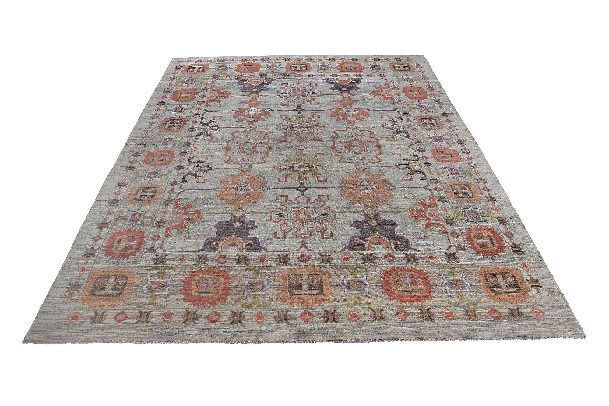 Afghanistan Bakhshayesh-Teppiche - Wolle Elfenbein Orange Rot - 97268 im Zustand „Hervorragend“ im Angebot in Dallas, TX