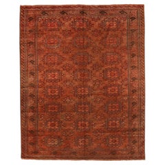 Tapis Bashir d'Afghanistan datant d'environ 1940 - Laine orange rouge 72515
