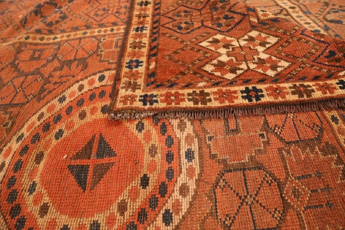 Afghanistan Bashir Over Size Teppich CIRCA 1910 - Wolle Braun Elfenbein Rot 72516 im Zustand „Hervorragend“ im Angebot in Dallas, TX