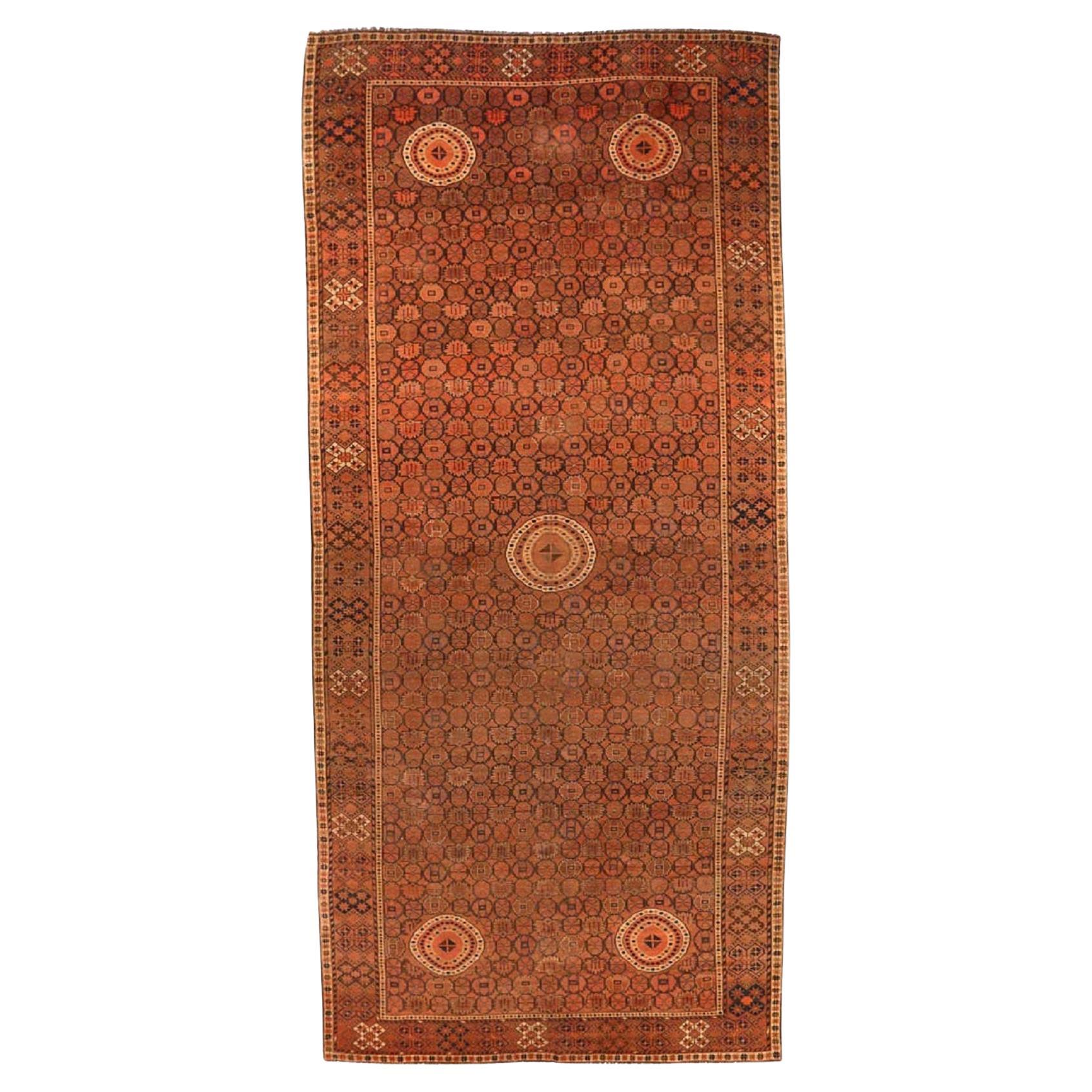 Afghanistan Bashir Over Size Teppich CIRCA 1910 - Wolle Braun Elfenbein Rot 72516