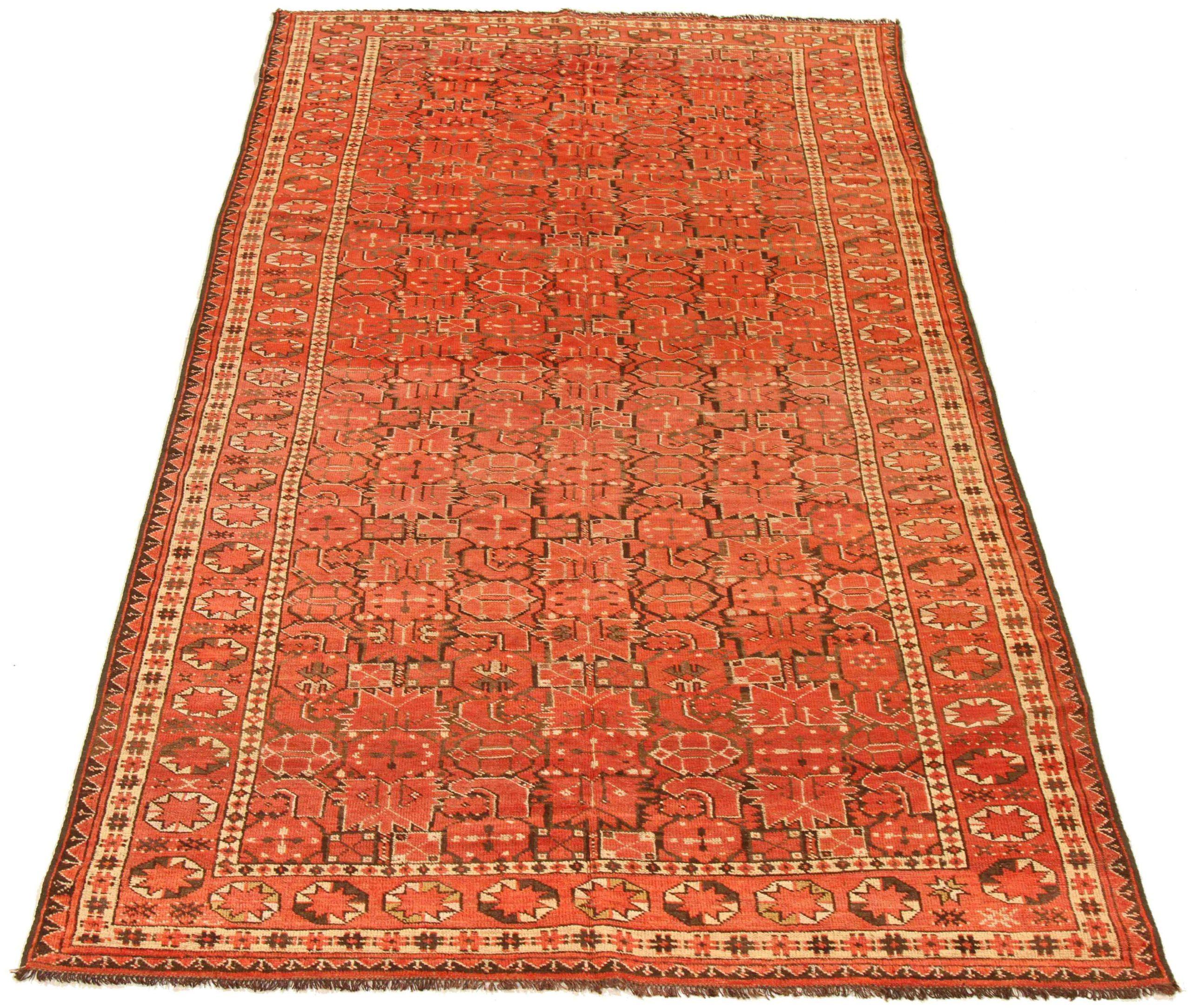 Entdecken Sie die Eleganz von Afghanistan Bashir mit dem kleinen Teppich CIRCA 1910. Dieses exklusive Design aus Wolle und Braun-Elfenbein-Rot ist perfekt, um Ihren Raum zu verschönern.