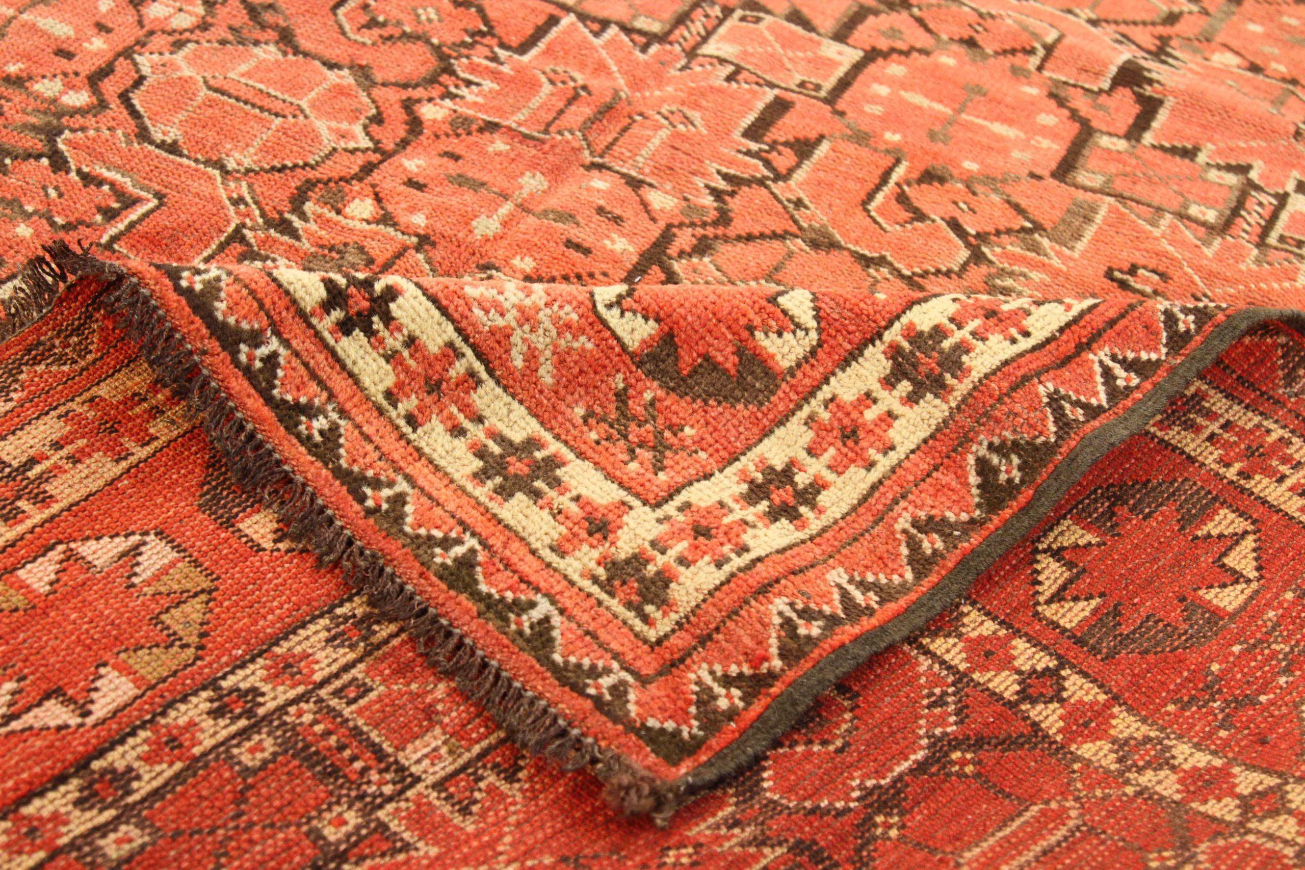 Afghanistan Bashir Kleiner Teppich CIRCA 1910 - Wolle Braun Elfenbein Rot 72735 im Zustand „Hervorragend“ im Angebot in Dallas, TX