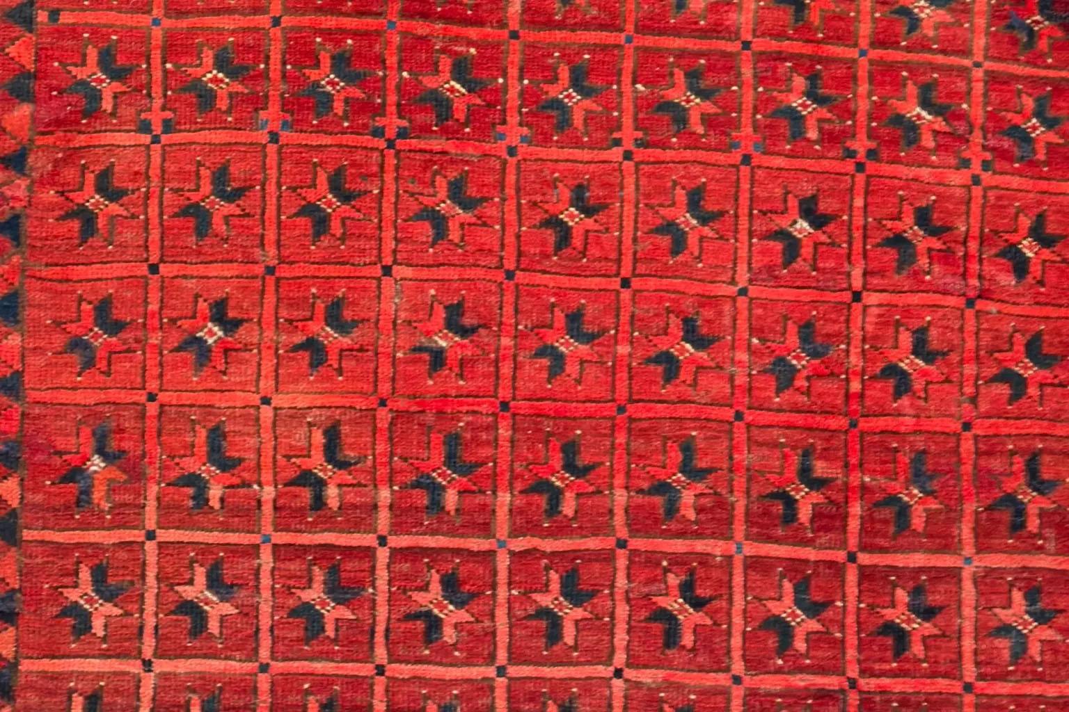 Afghanistan Bashir Small Rug Circa 1940 - Wool Brown Pink Red For Sale 1