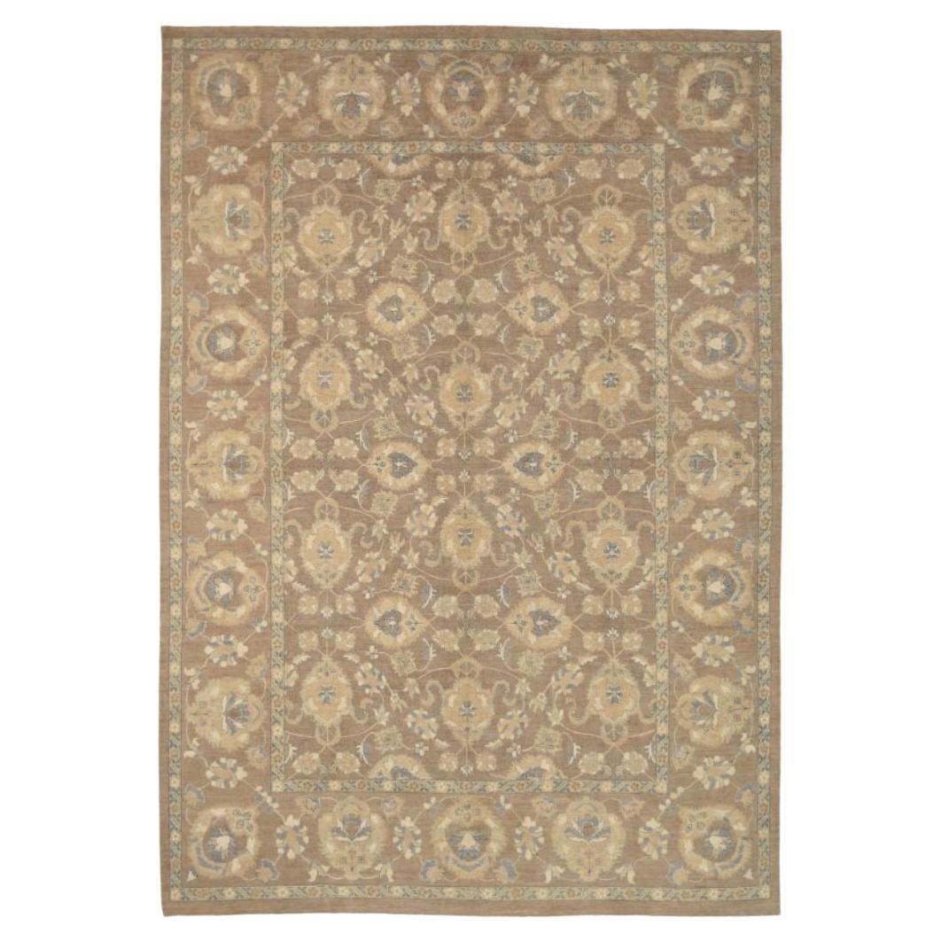 Afghanistan Haji Jalili Area Rugs Circa 1990 - Wool Brown Ivory Design - 91927