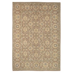 Afghanistan Haji Jalili Area Rugs Circa 1990 - Wool Brown Ivory Design - 91927