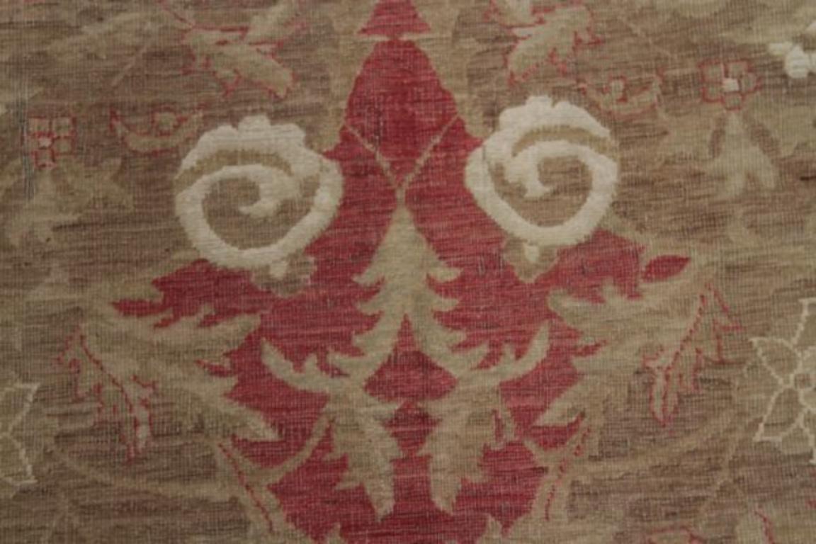 Afghanistan Haji Jalili Area Rugs Circa 1990 - Wool Brown Pink Red - 91937 In Excellent Condition For Sale In Dallas, TX