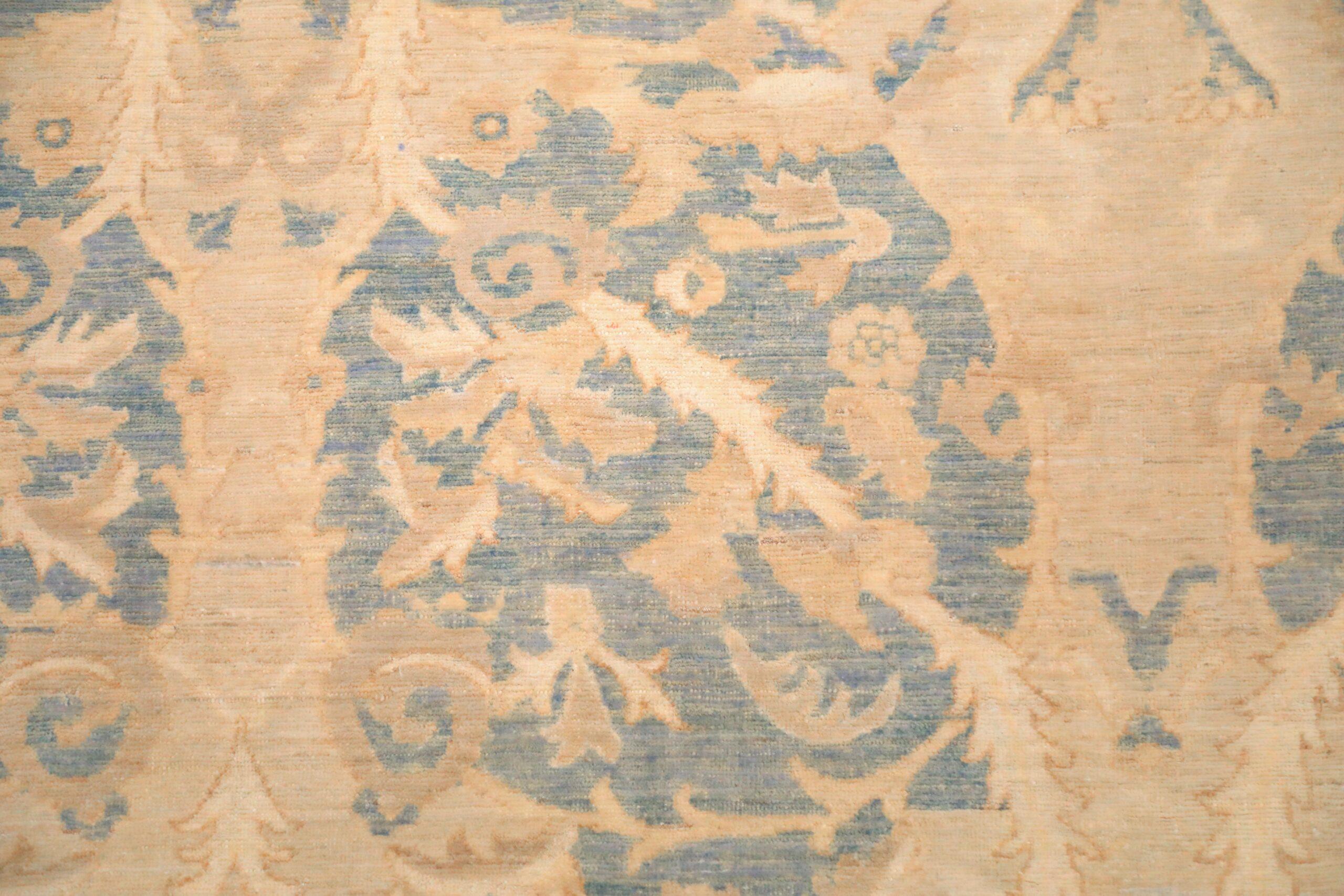 Tapis d'Afghanistan Haji Jalili - Design en laine bleu ivoire - 93885 Excellent état - En vente à Dallas, TX