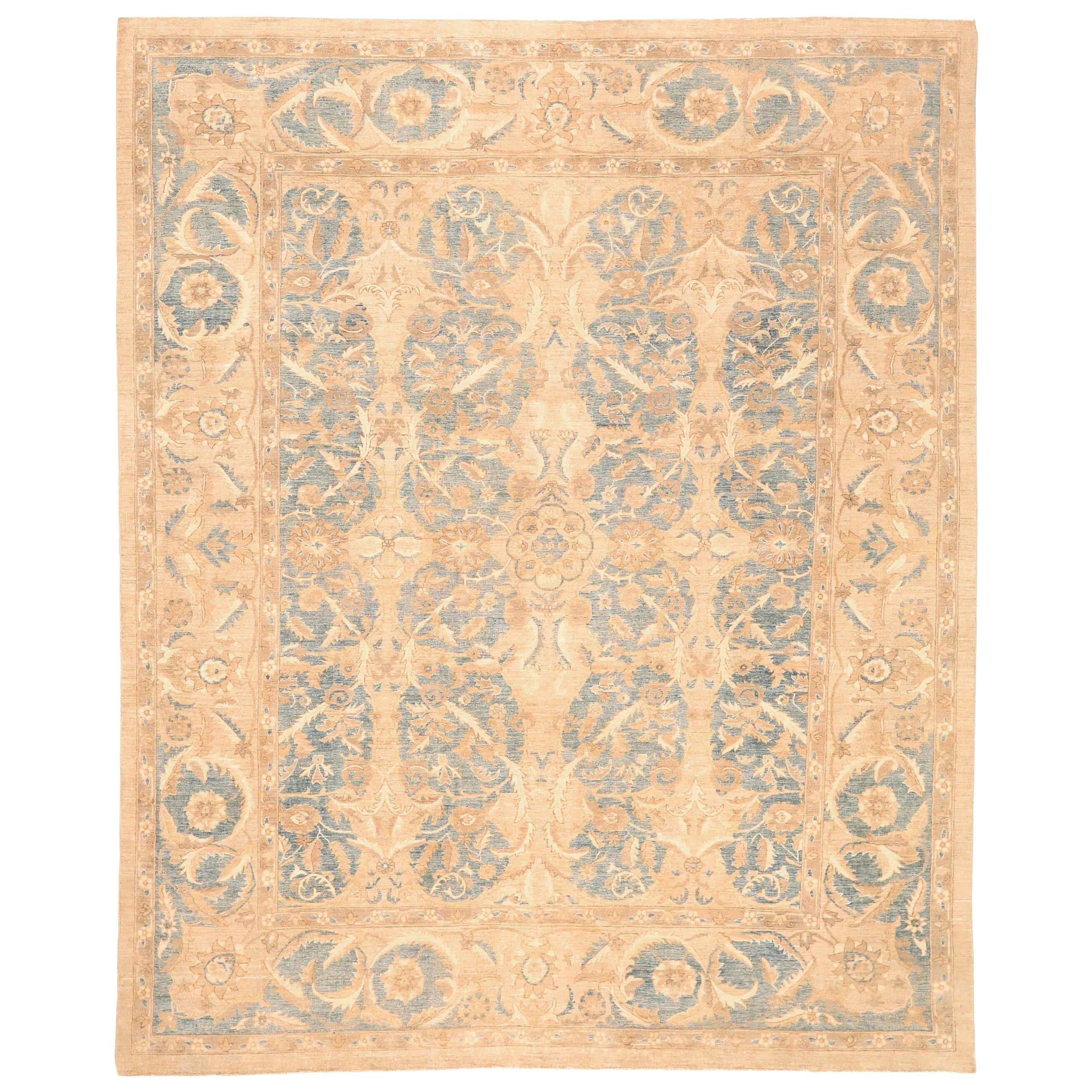 Tappeti per l'area dell'Afghanistan Haji Jalili - Disegno in lana blu avorio - 93885