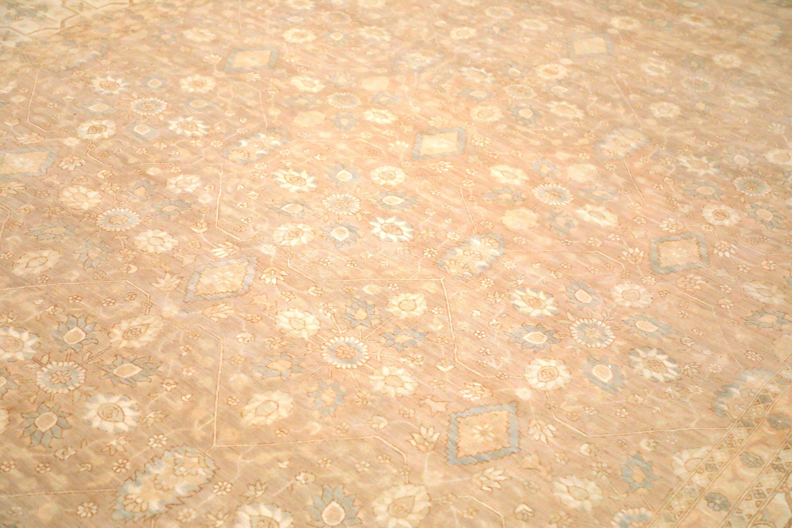 Tribal Afghanistan Haji Jalili Area Rugs - Wool Ivory Taupe Design - 93888 For Sale