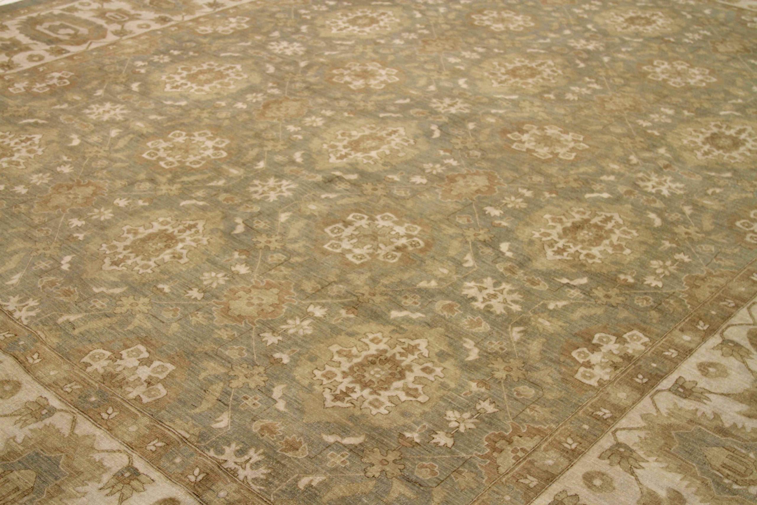 Afghanistan Haji Jalili Over Size Teppich CIRCA 1990 - Wolle Braun Grau Elfenbein - 91919 (Stammeskunst) im Angebot