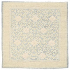Tapis Khotan d'Afghanistan, motif bleu ivoire en laine - 92079