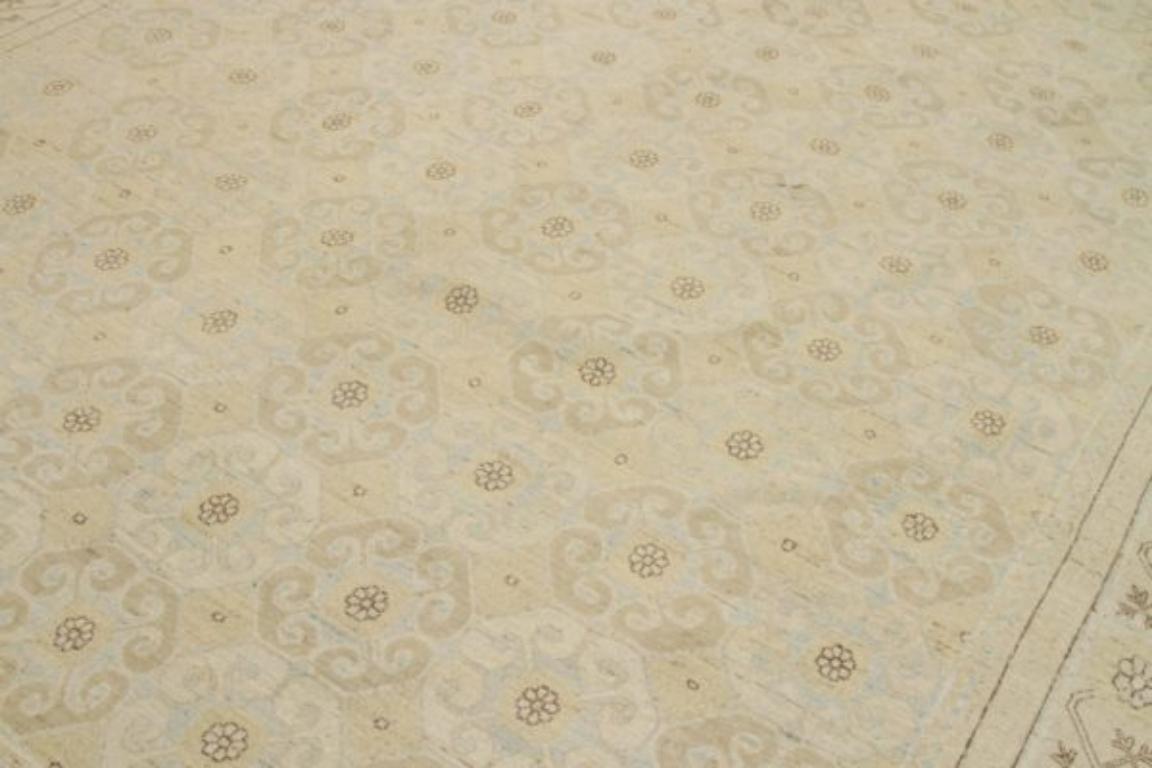 Afghanistan Khotan Teppiche - Wolle Braun Elfenbein Design - 92071 (Afghanisch) im Angebot
