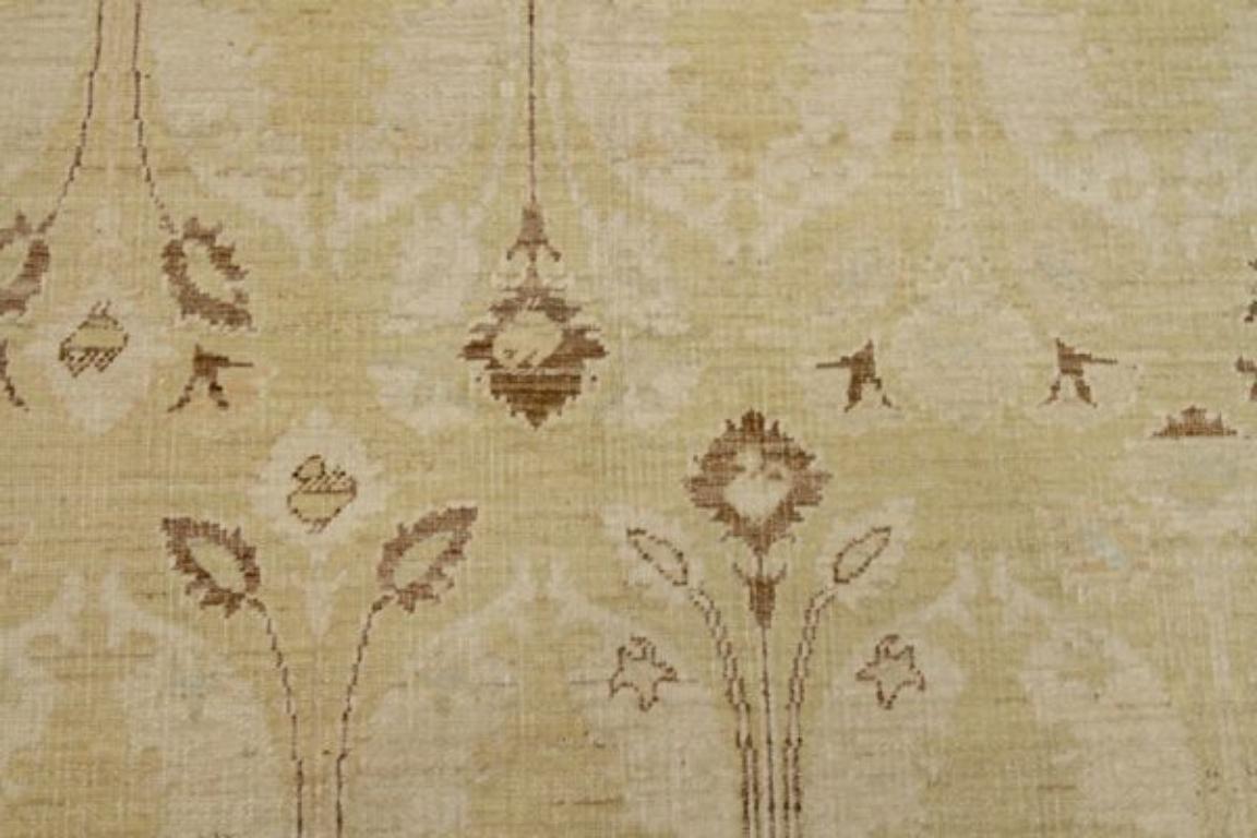 Afghanistan Khotan Area Rugs - Wolle Braun Elfenbein Gelb Design - 92073 im Zustand „Hervorragend“ im Angebot in Dallas, TX