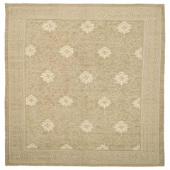 Afghanistan Khotan-Teppiche aus Wolle – elfenbeinfarbenes Taupe-Design – 92081