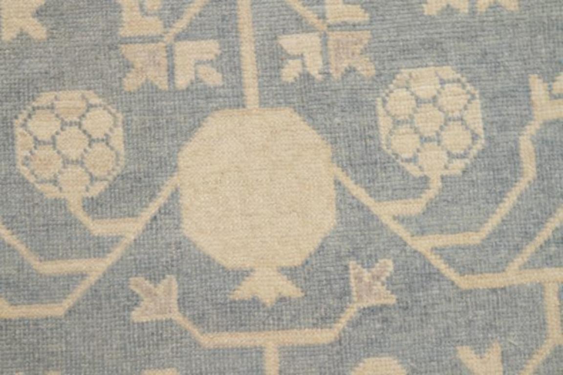 Tappeto Afghanistan Khotan Over Size Circa 1990 - Lana Grigio Avorio - 92007 In condizioni ottime in vendita a Dallas, TX