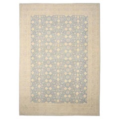 Tappeto Afghanistan Khotan Over Size Circa 1990 - Lana Grigio Avorio - 92007