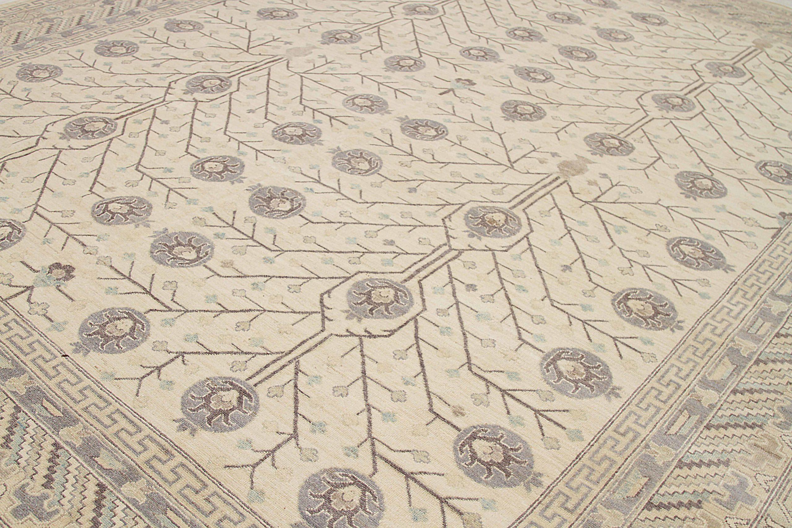 Tribale Tappeto Afghanistan Khotan Over Size Circa 1990 - Lana Avorio Design - 92429 in vendita