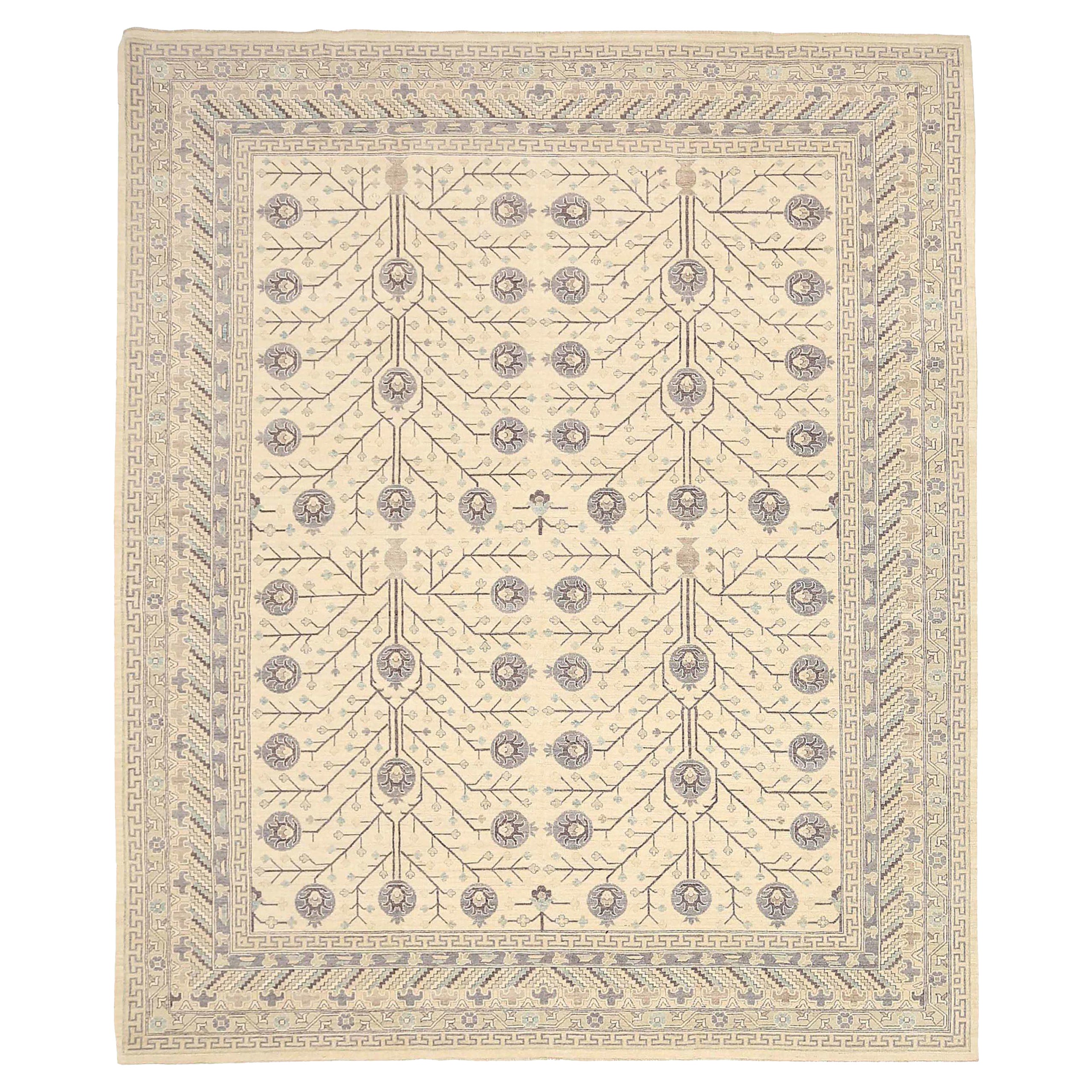 Tappeto Afghanistan Khotan Over Size Circa 1990 - Lana Avorio Design - 92429 in vendita