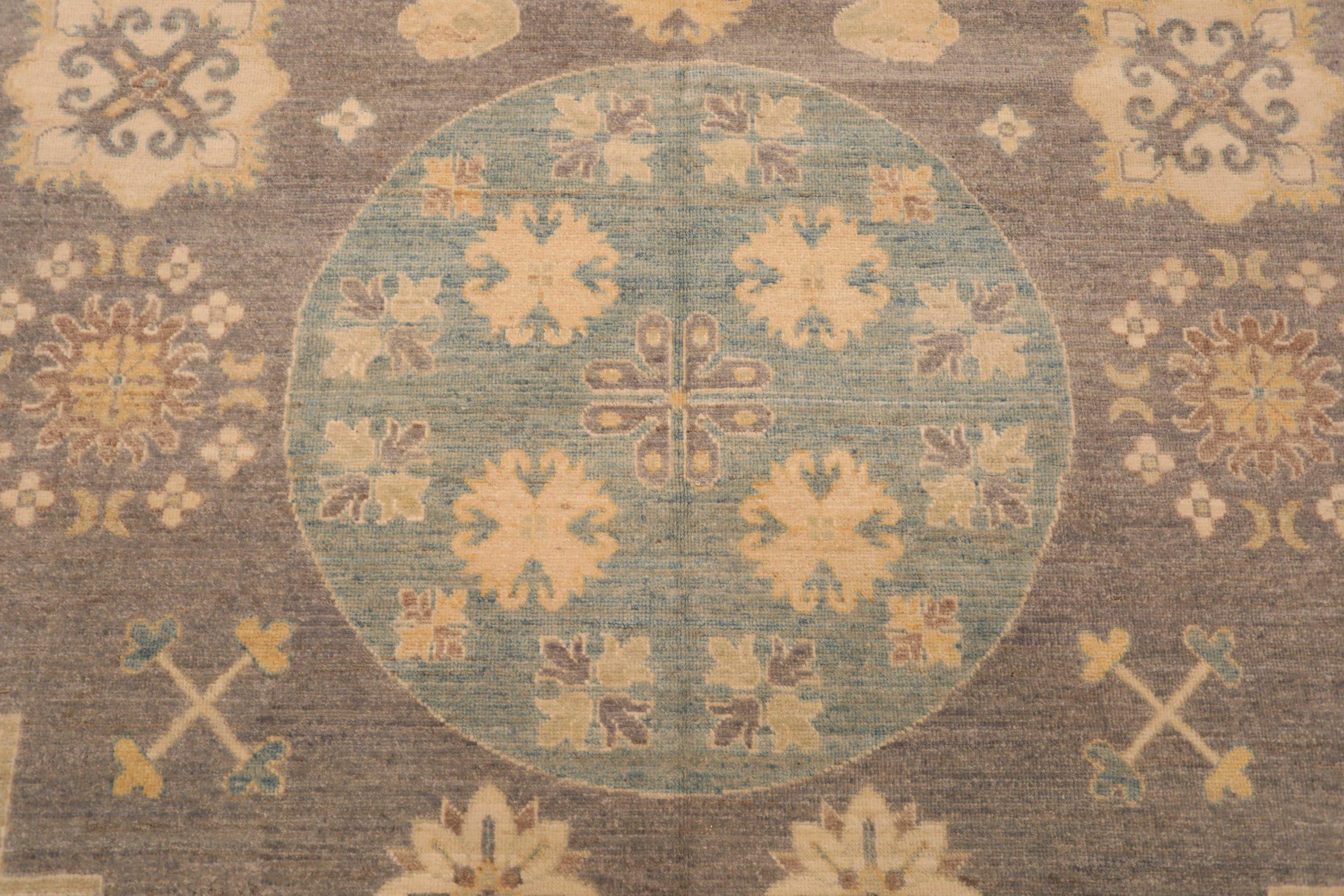 Tappeto Afghanistan Khotan - Lana Blu Avorio Purpel - 93389 In condizioni ottime in vendita a Dallas, TX