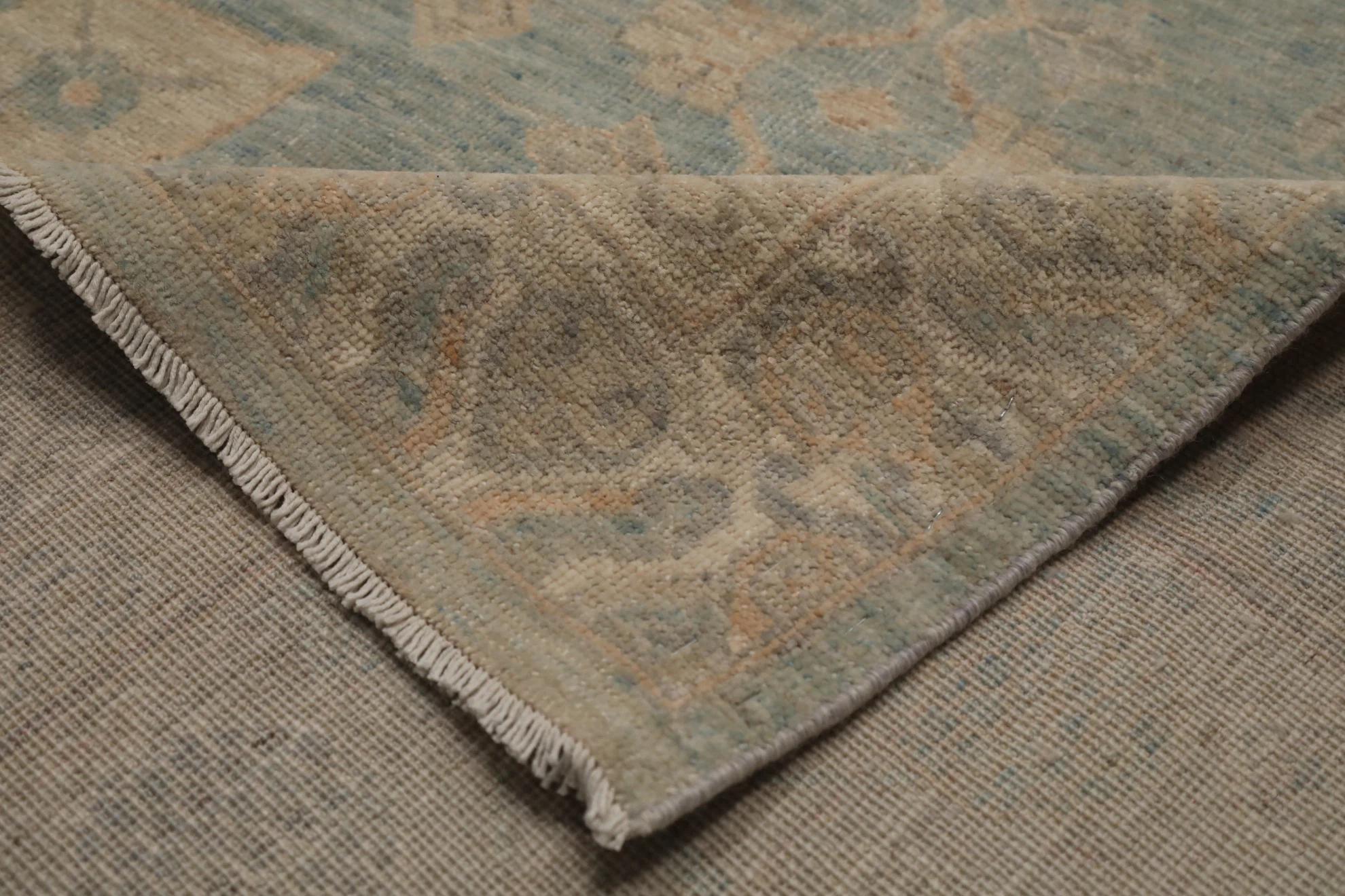 Afghanistan Khotan Over Size Teppich - Wolle Blau Elfenbein Taupe - 99667 im Zustand „Hervorragend“ im Angebot in Dallas, TX