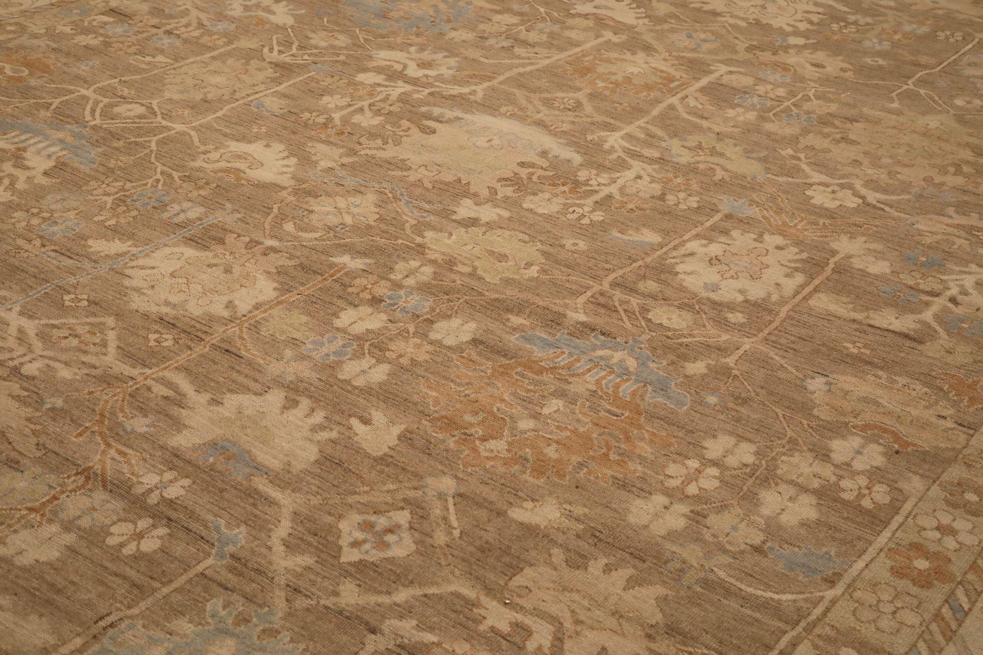 Afghanistan Khotan Over Size Teppich - Wolle Brown Design - 96645 (Stammeskunst) im Angebot
