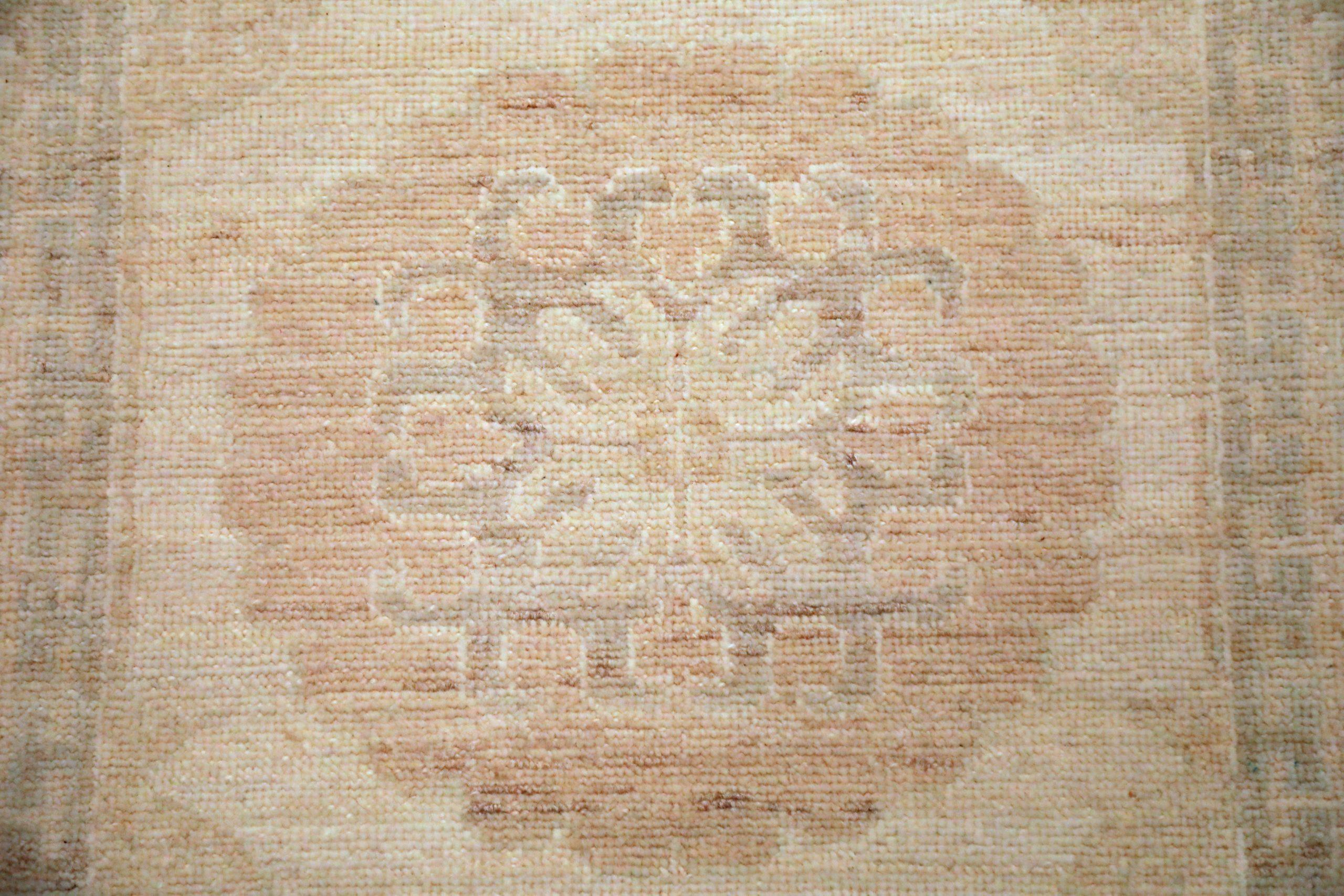 Alfombra Corredera Afgana Khotan - Lana Diseño Topo Marfil - 93666 Anudado a mano en venta