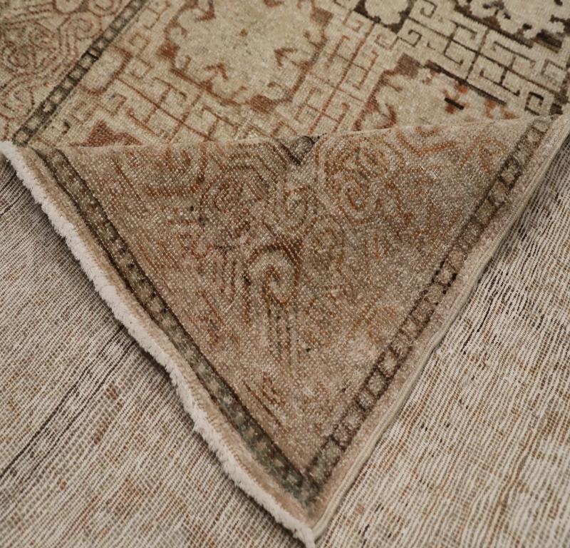 Afghano Tappeto Afghanistan Khotan Small Design - Marrone Avorio - 92065 in vendita