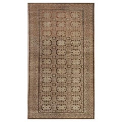 Afghanistan Khotan Small Rug - Brown Ivory Design - 92065