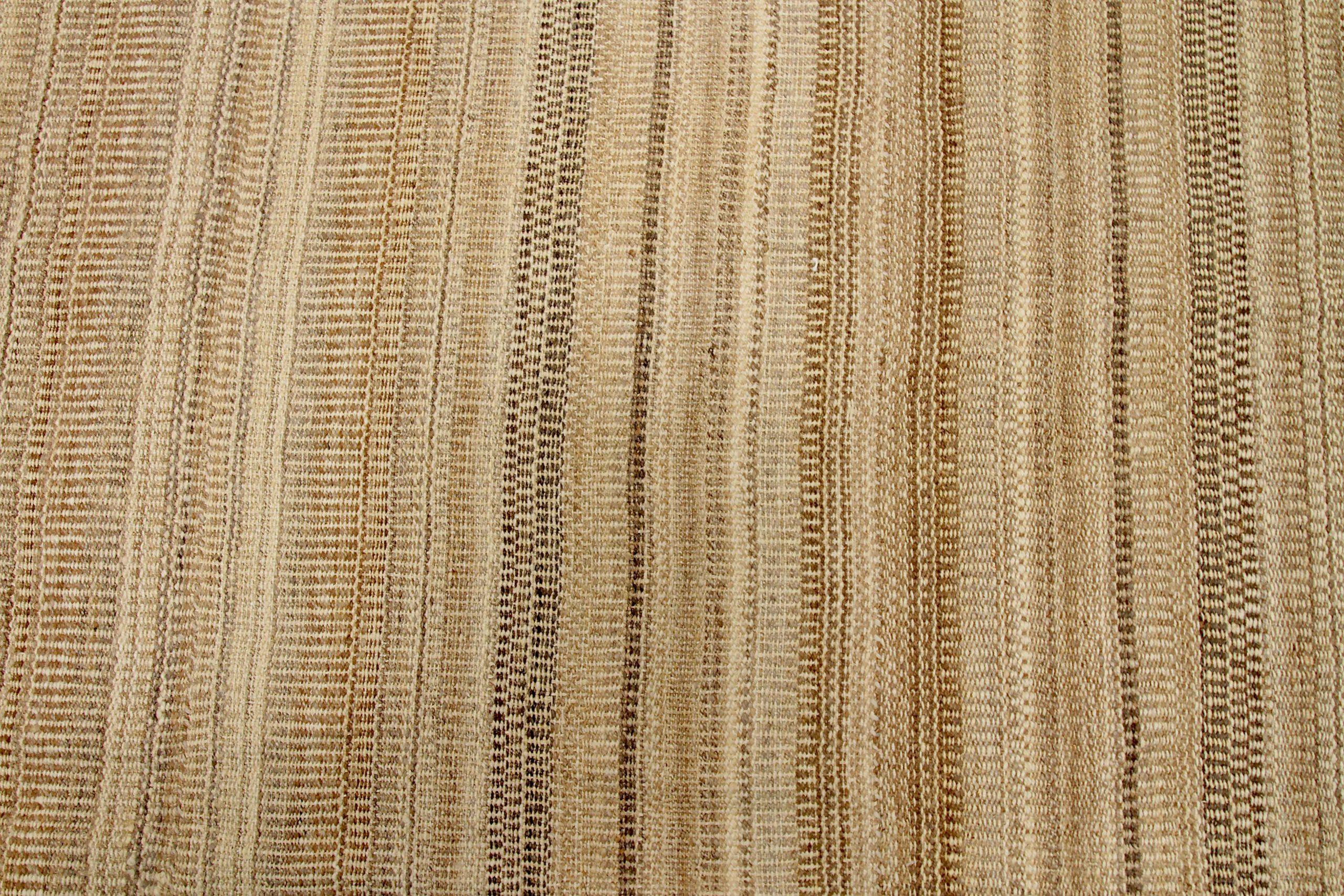 Afghano Tappeto Afghanistan & Kilim (rotondo) - Disegno in lana marrone avorio - 88674 in vendita
