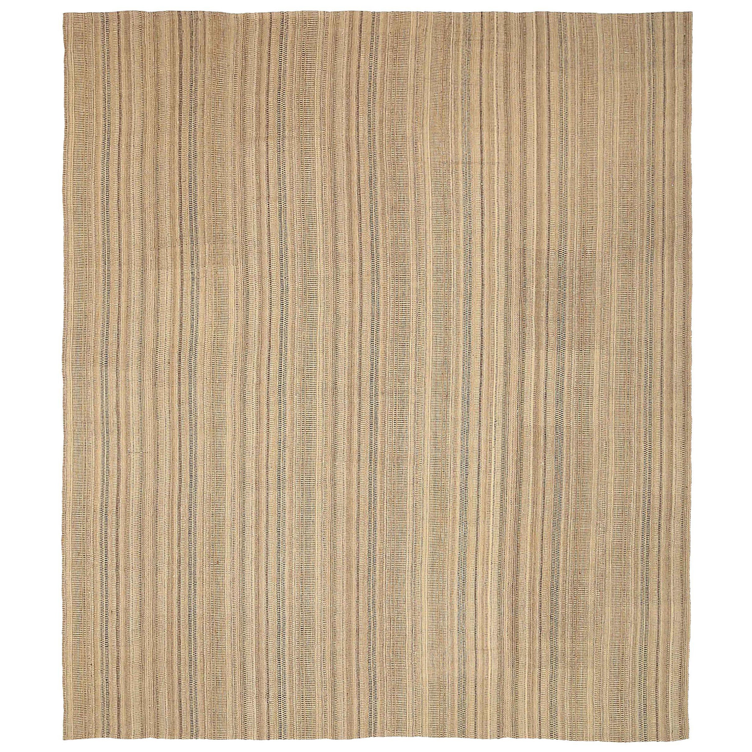 Tappeto Afghanistan & Kilim (rotondo) - Disegno in lana marrone avorio - 88674