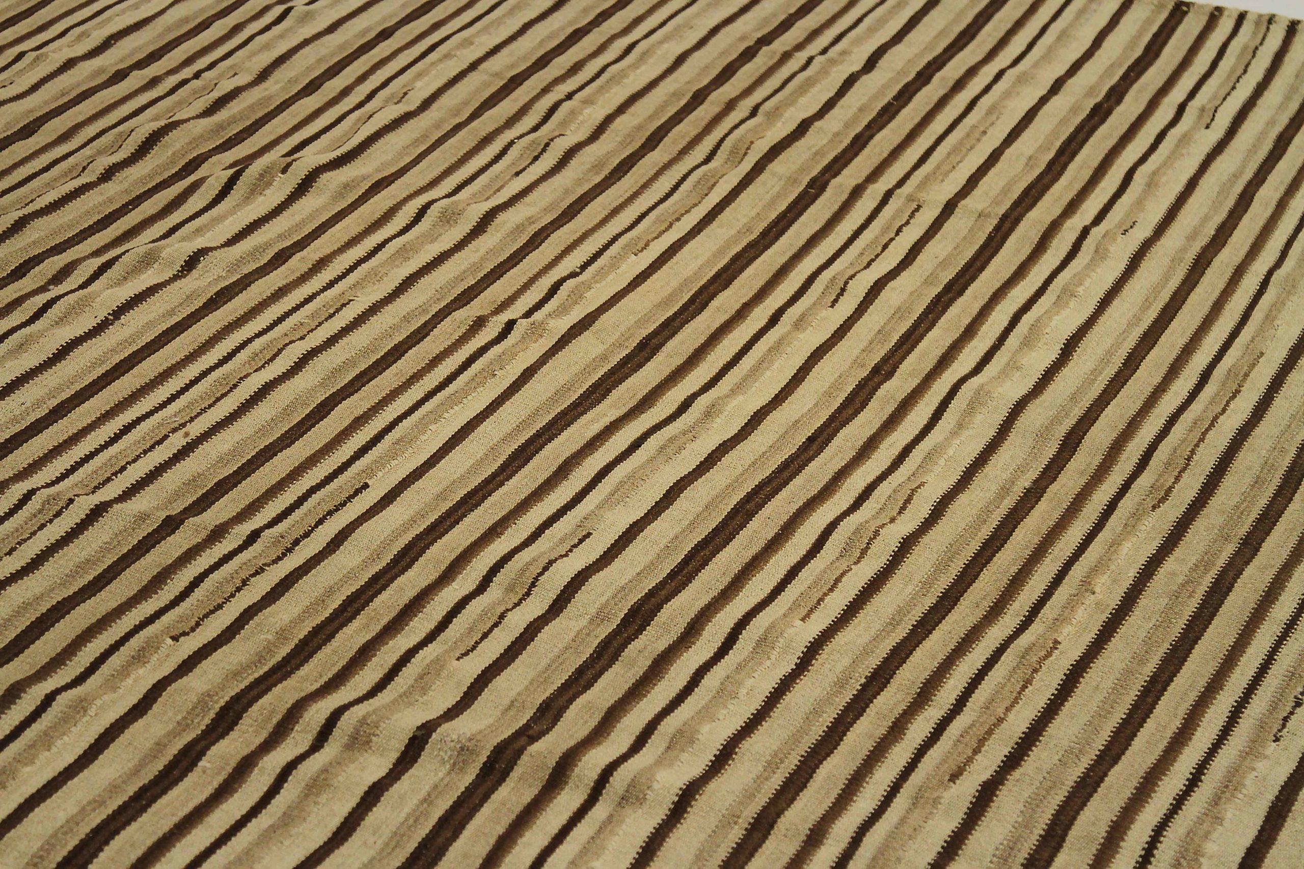 Tribale Tappeto Afghanistan & Kilim (rotondo) - Disegno in lana marrone avorio - 88692 in vendita