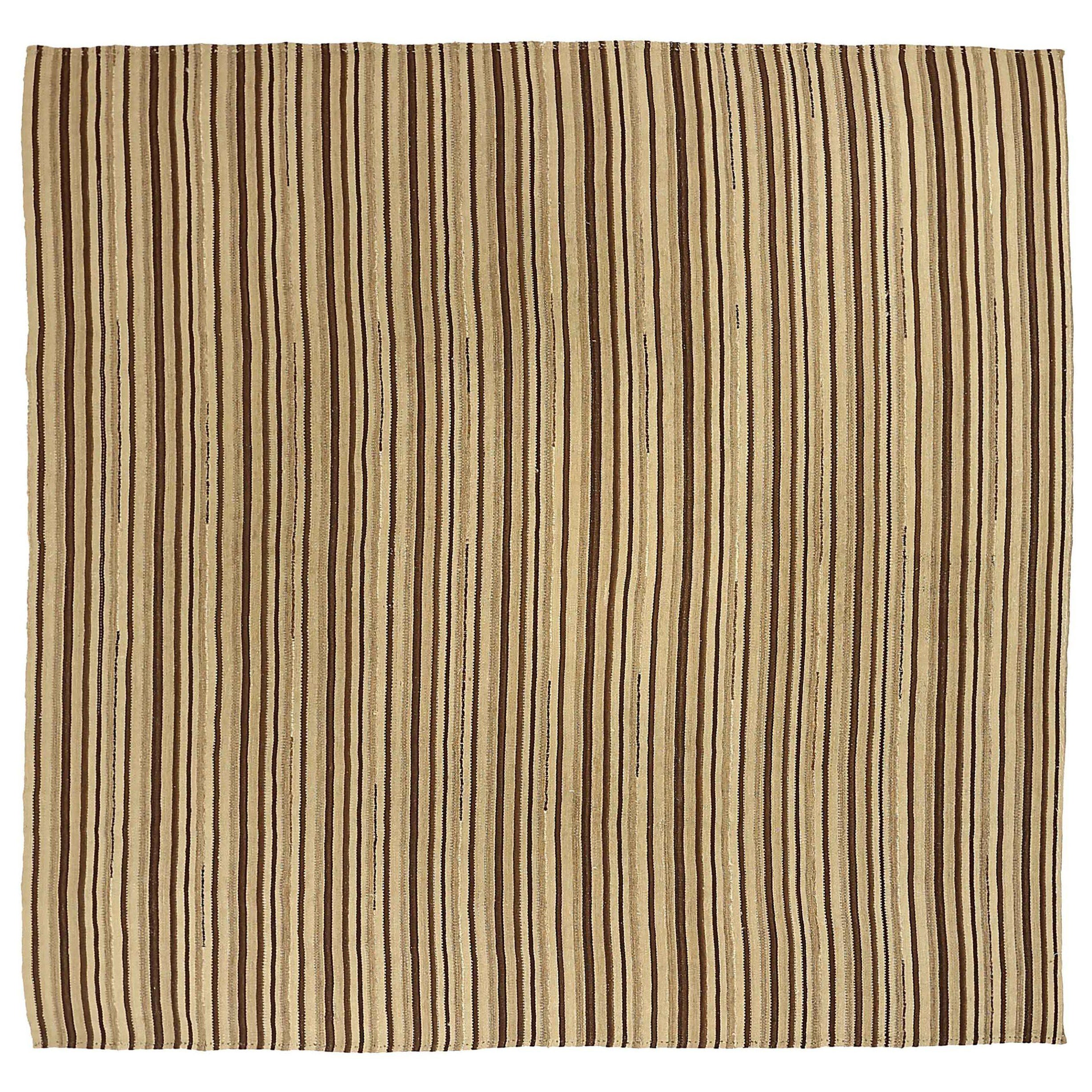 Tappeto Afghanistan & Kilim (rotondo) - Disegno in lana marrone avorio - 88692
