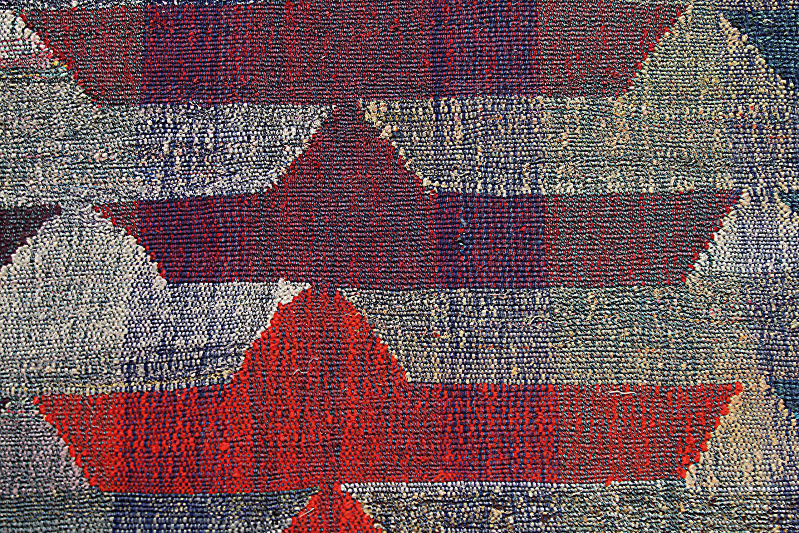 Afghanistan Kilim Area Rugs Circa 1990 - Wool Blue Ivory Purpel Red - 90015 For Sale 1