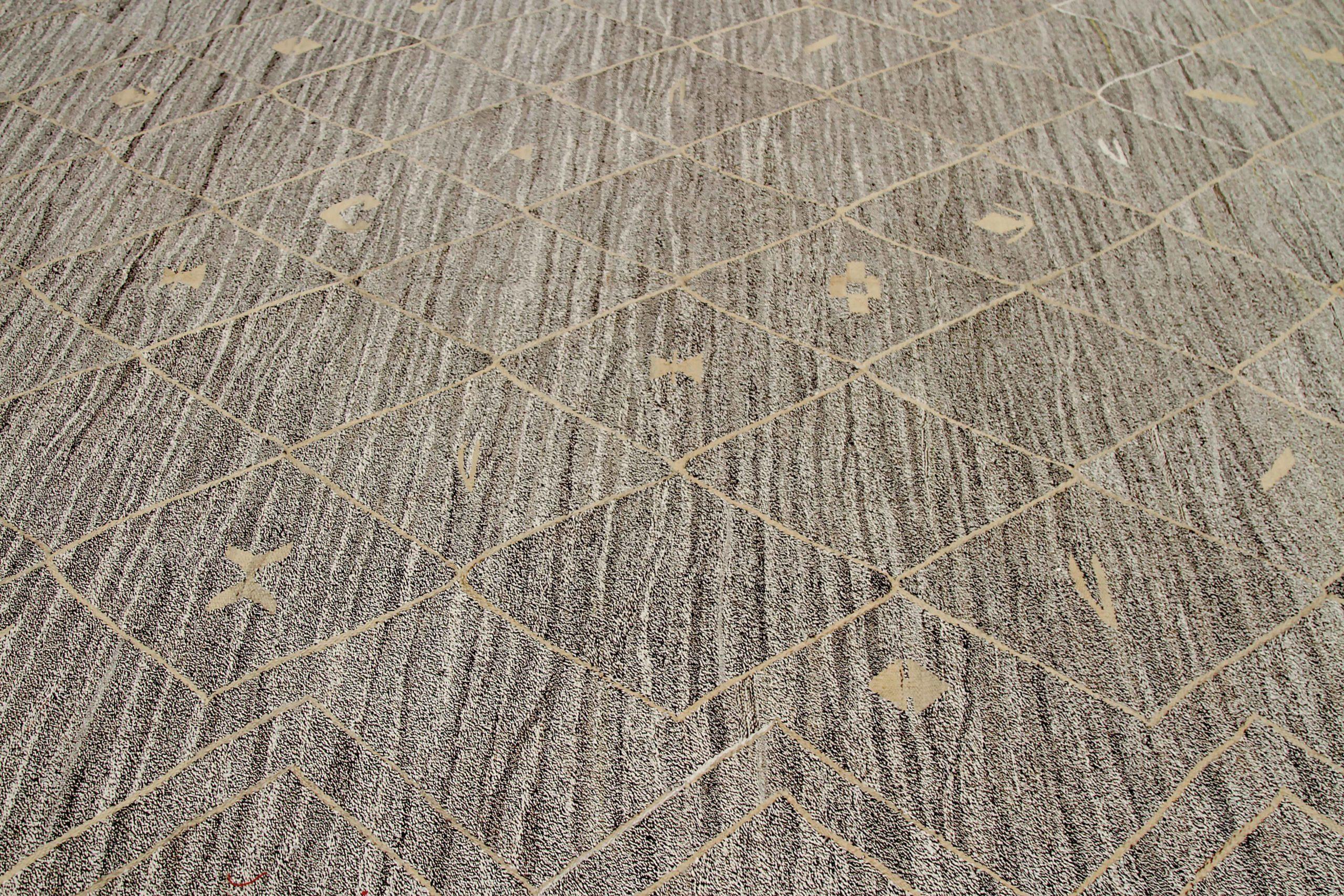 Afghano Afghanistan Kilim Area Rugs Circa 1990 - Lana Marrone Giallo Design - 92111 in vendita