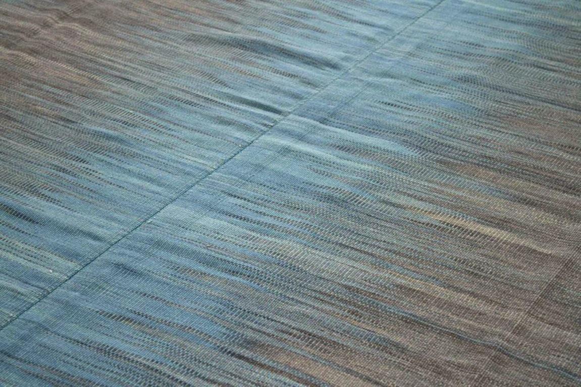 Alfombras Kilim de Afganistán - Lana Diseño Azul Marrón - 88011 Tribal en venta